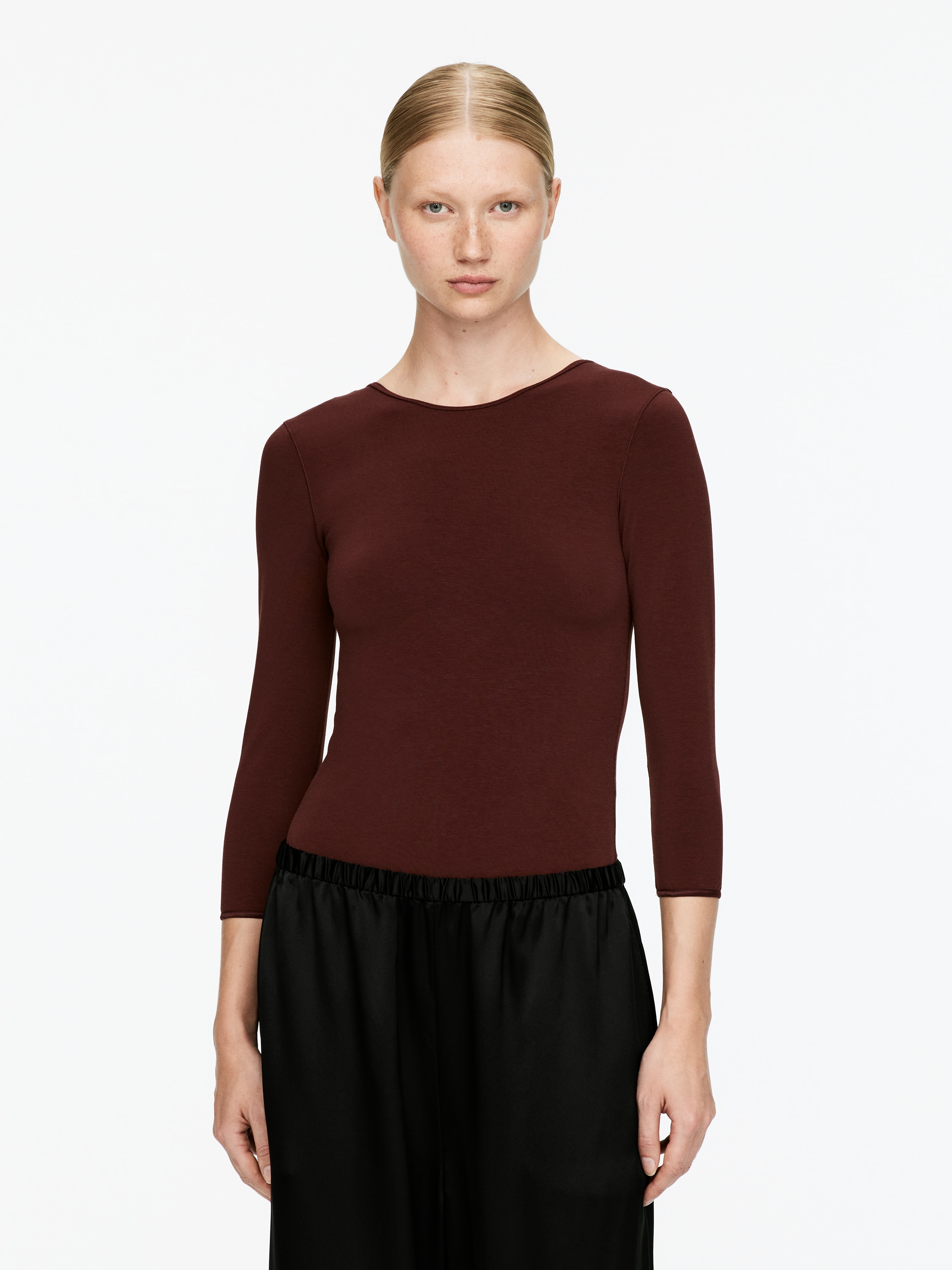 Romper met lange mouwen - Donkerbruin/Zwart