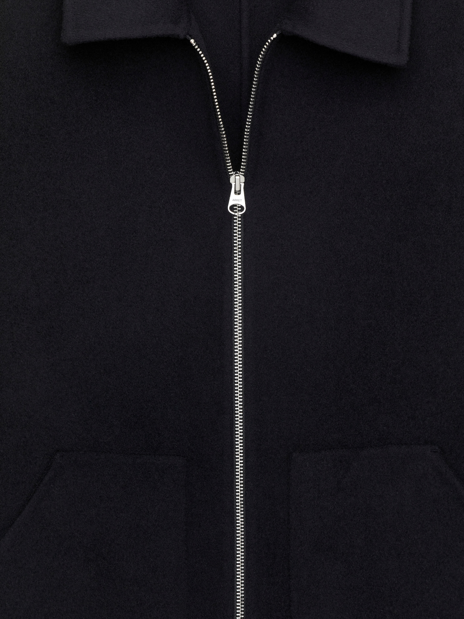 Chaqueta en mezcla de lana de doble faz - Azul oscuro/Marrón - 5