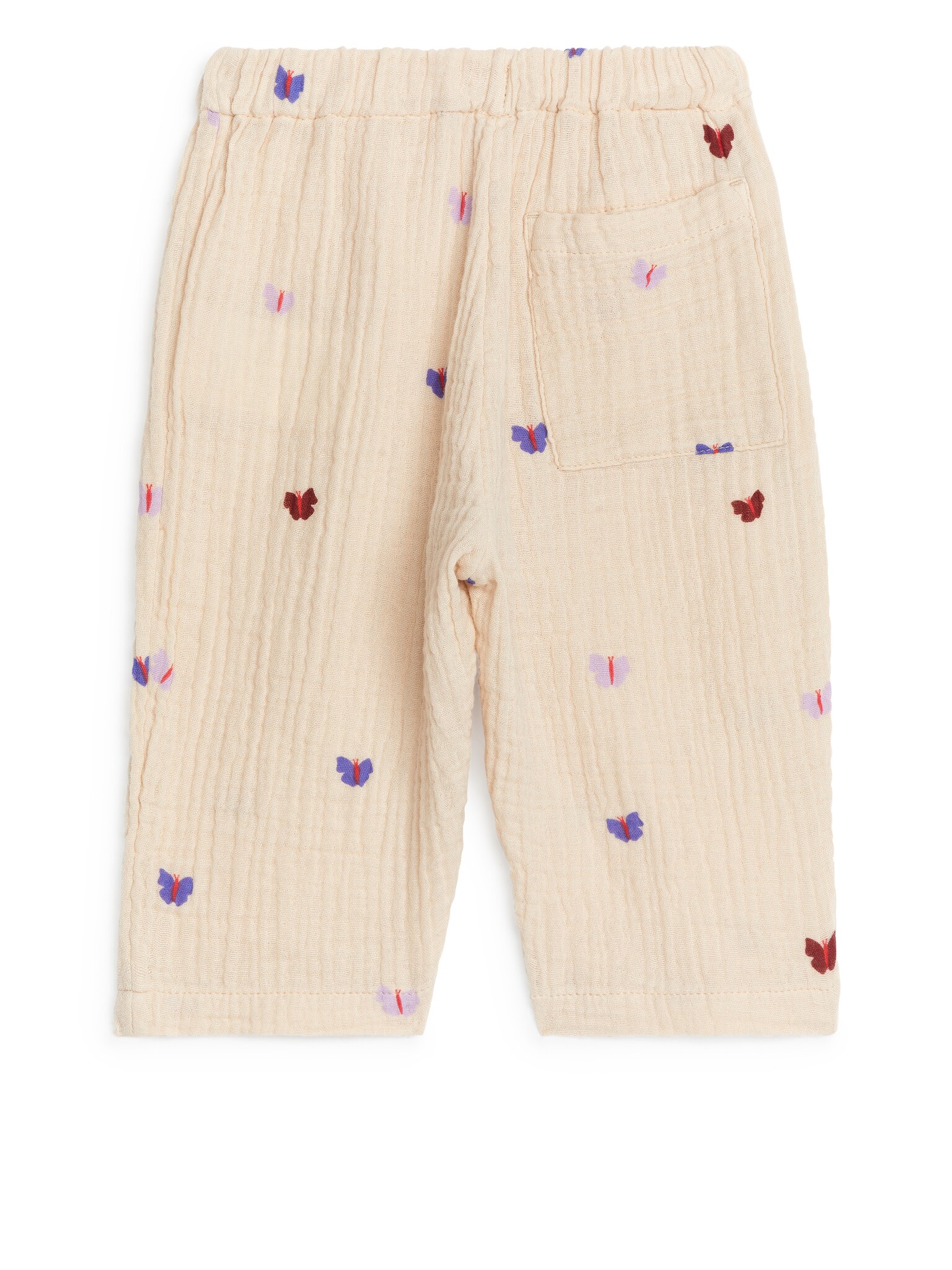 Baumwollmusselin-Hose - Beige/Schmetterlinge/Beige/Knallblau - 3