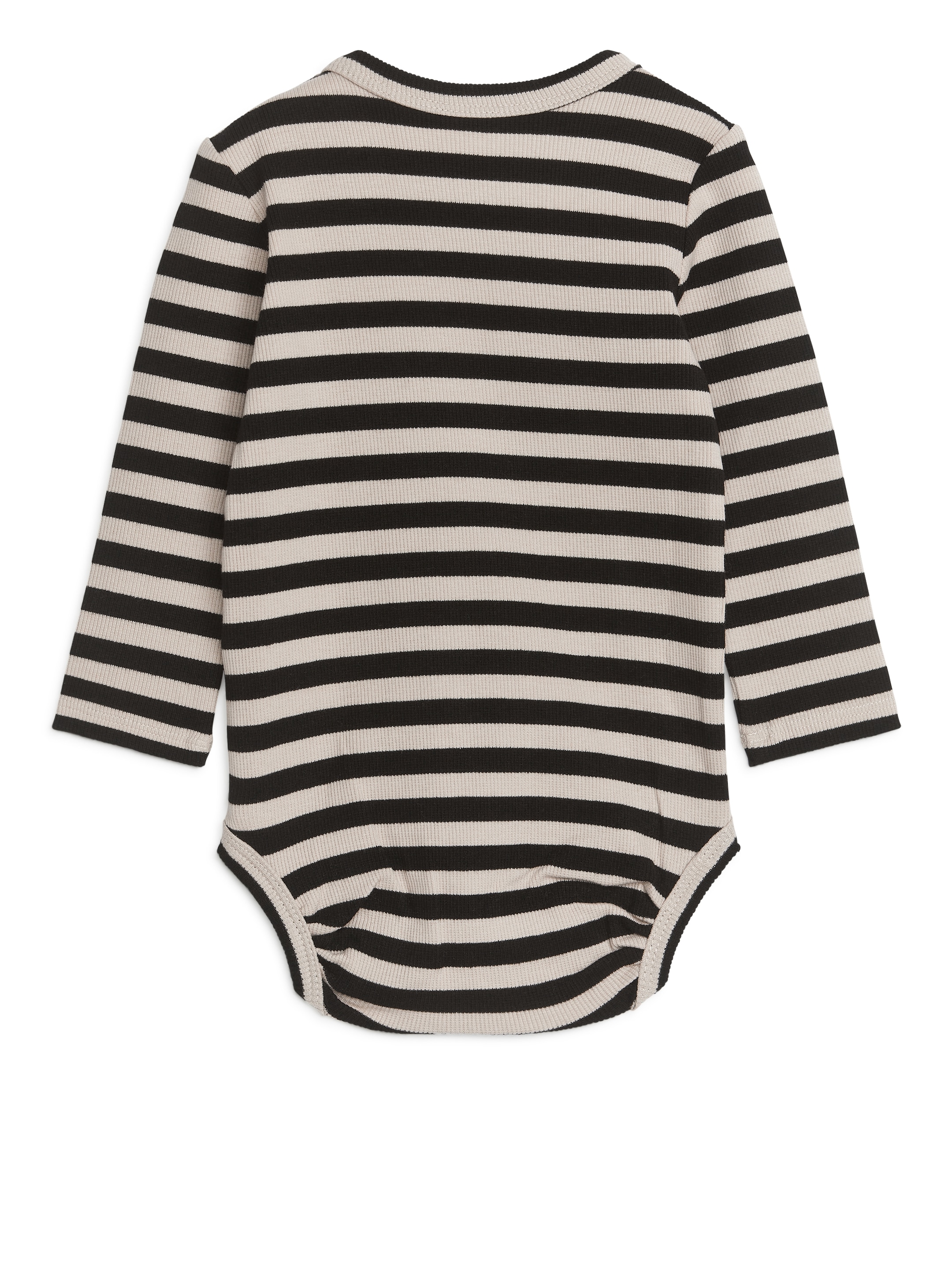 Gerippter Langarmbody - Schwarz/Beige - Children - StillMedia/DescriptiveStillLife - 2