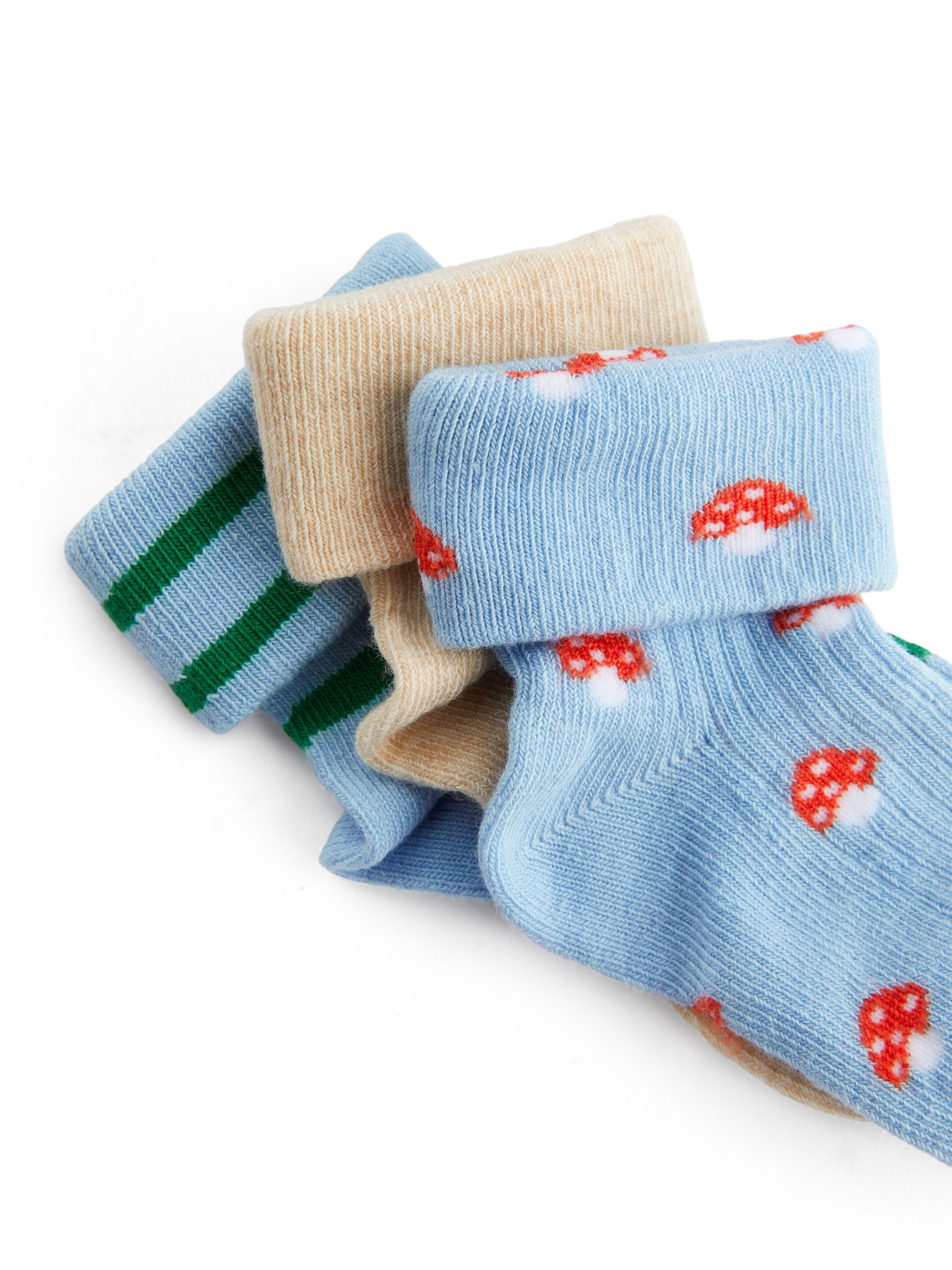 Zobacz większy obraz: Rib Socks Set of 3 Pairs - Jasnoniebieski/Beżowy - Dziecko | H&M PL 2