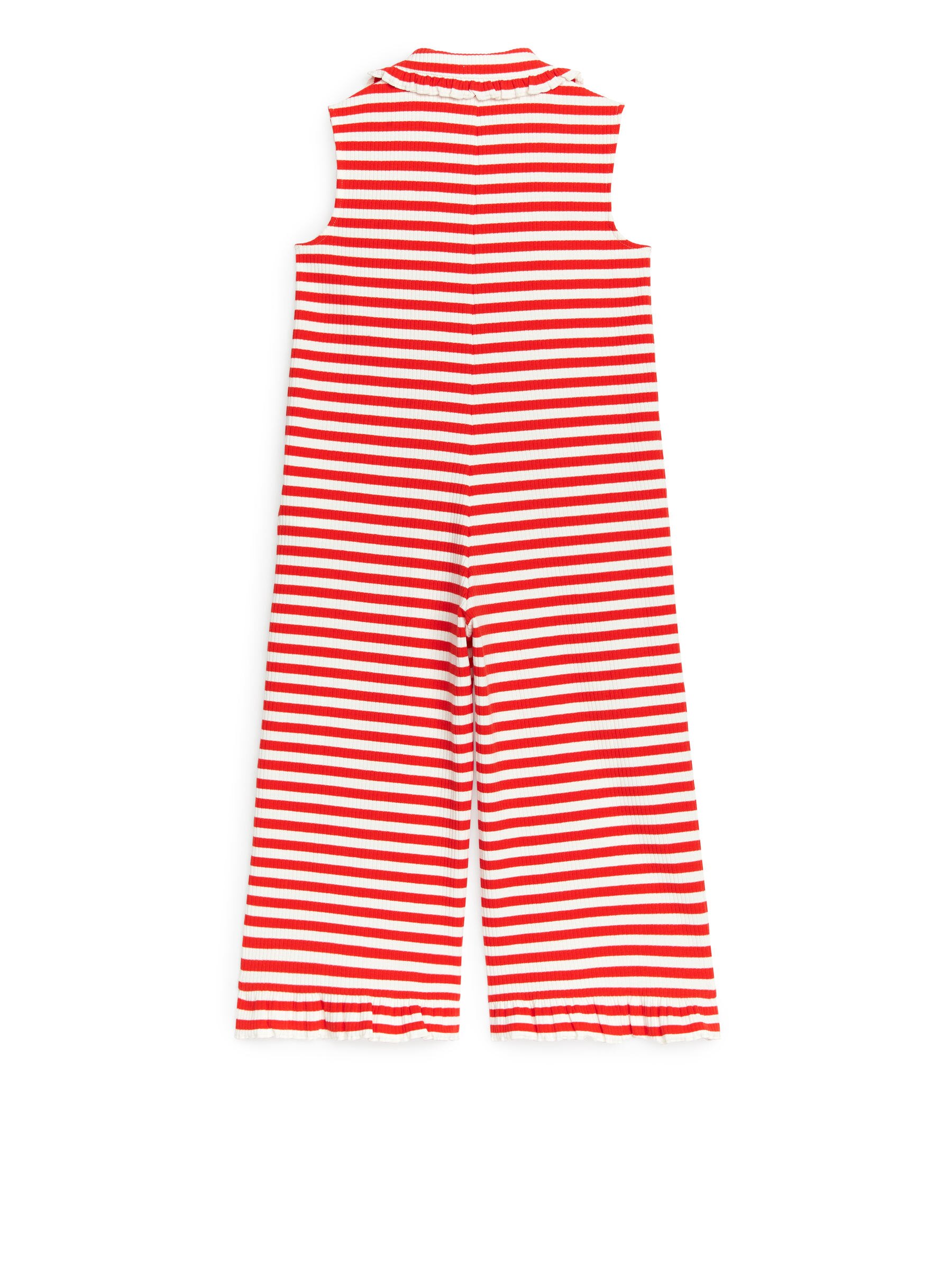 Jumpsuit mit gerüschtem Kragen - Weiß/Rot - Regular Fit - Children - StillMedia/DescriptiveStillLife - 2