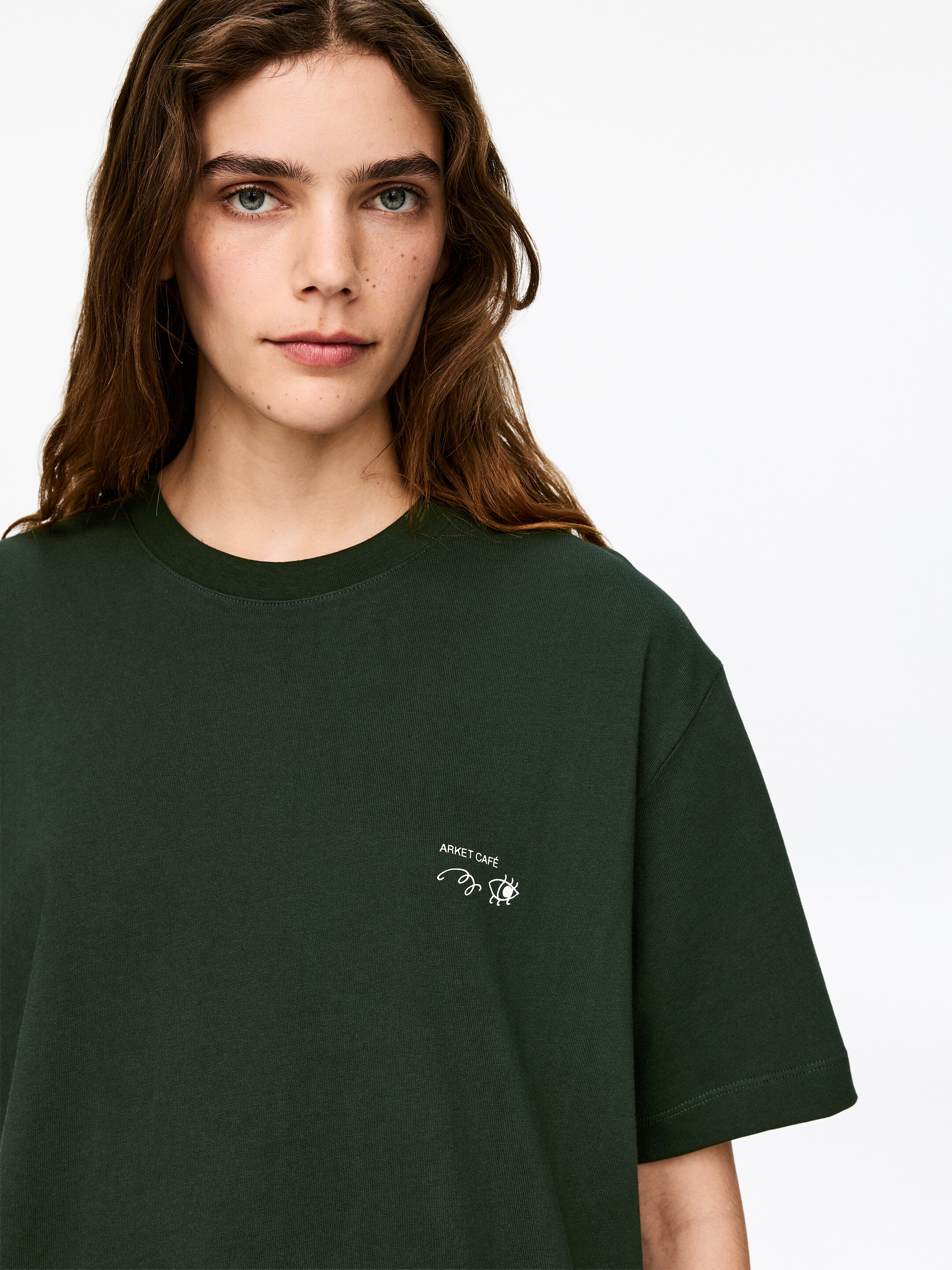 Vezi imaginea mai mare: ARKET CAFÉ Tricou imprimat - Verde închis/Alb - BĂRBAŢI | H&M RO 3