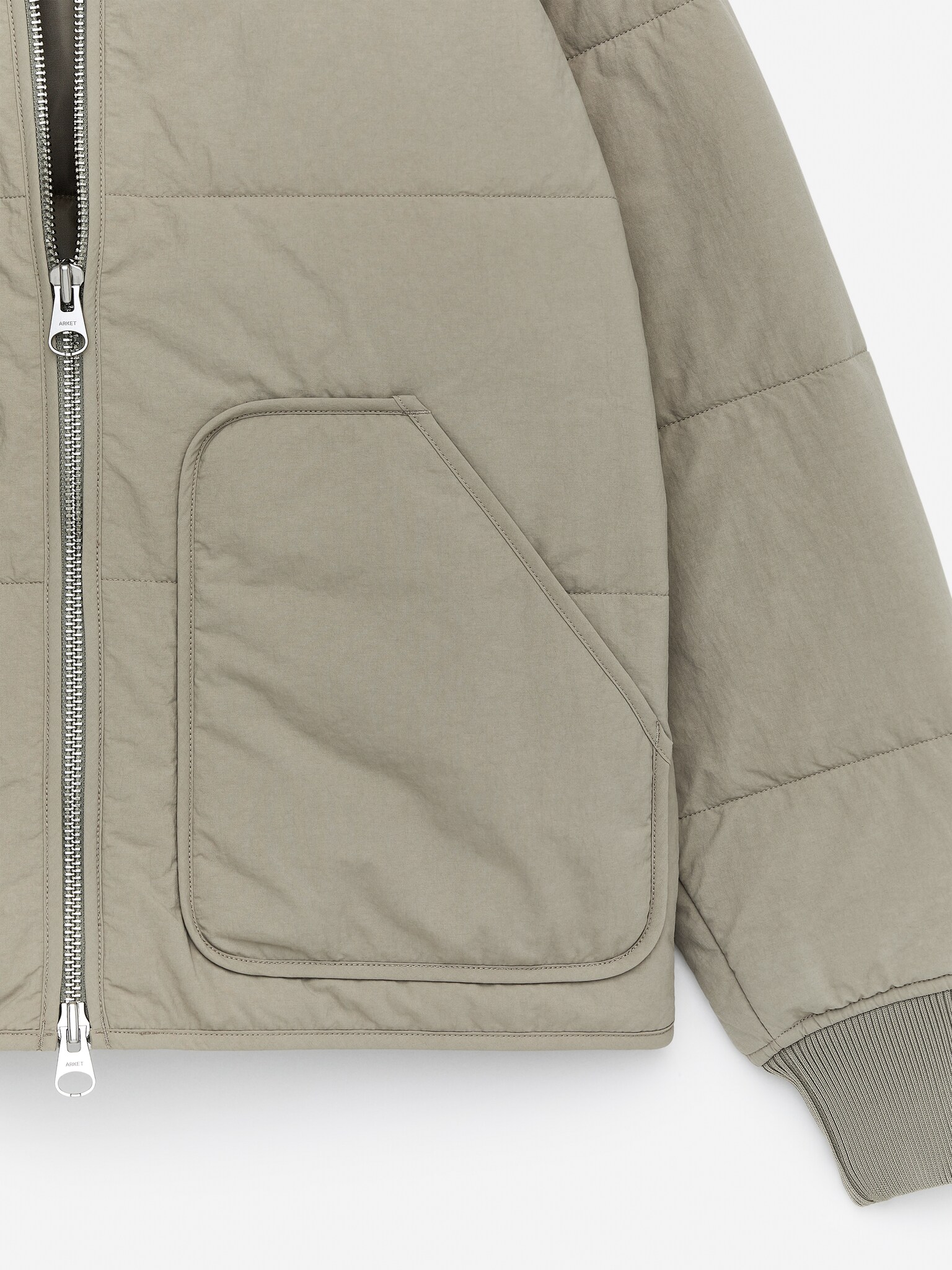 Veste doublée matelassée - Taupe clair - 2