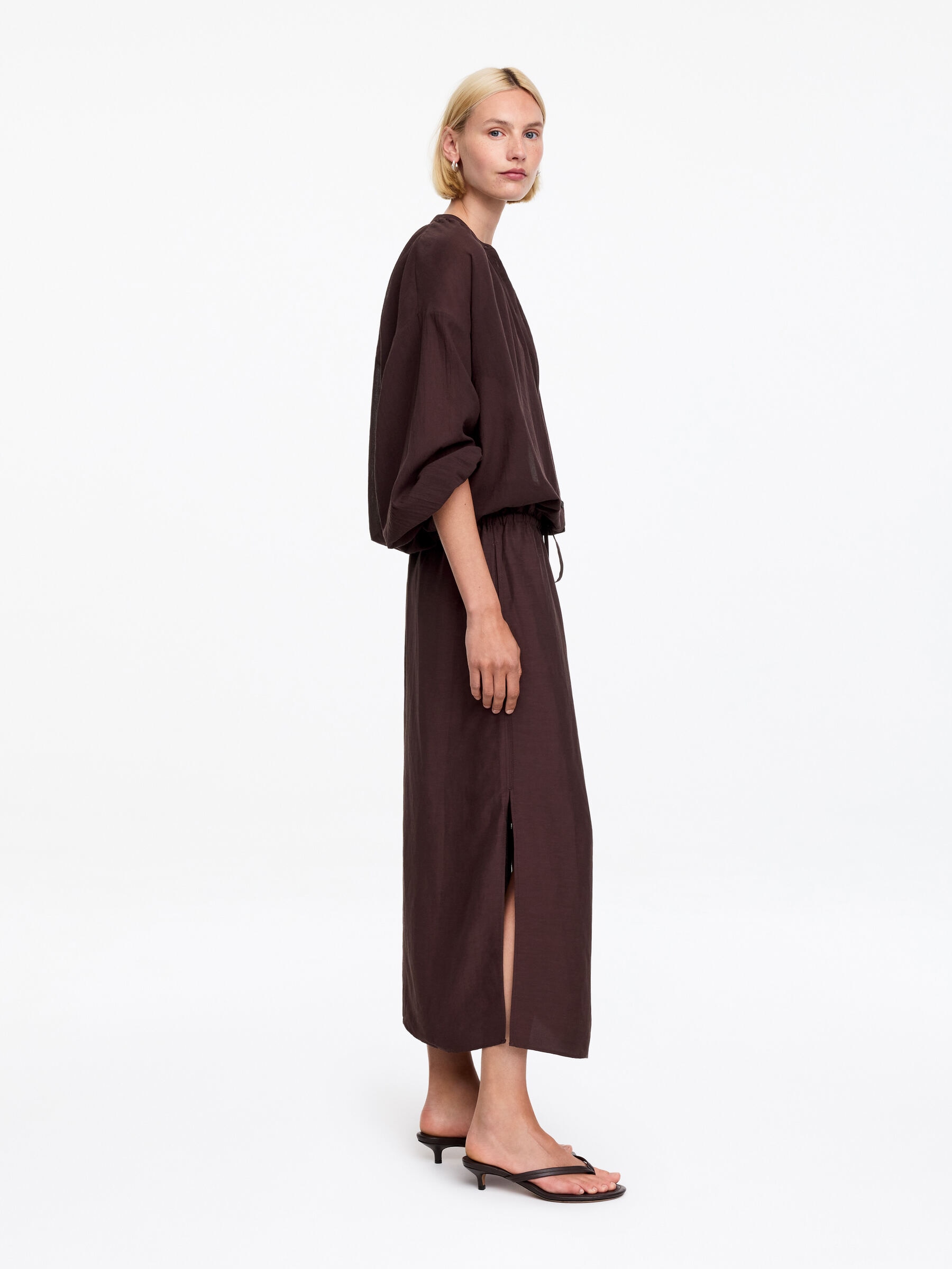 Pull-on-Rock aus Leinenmischung - Braun - Regular Fit - Damen - StillMedia/Lookbook - 4