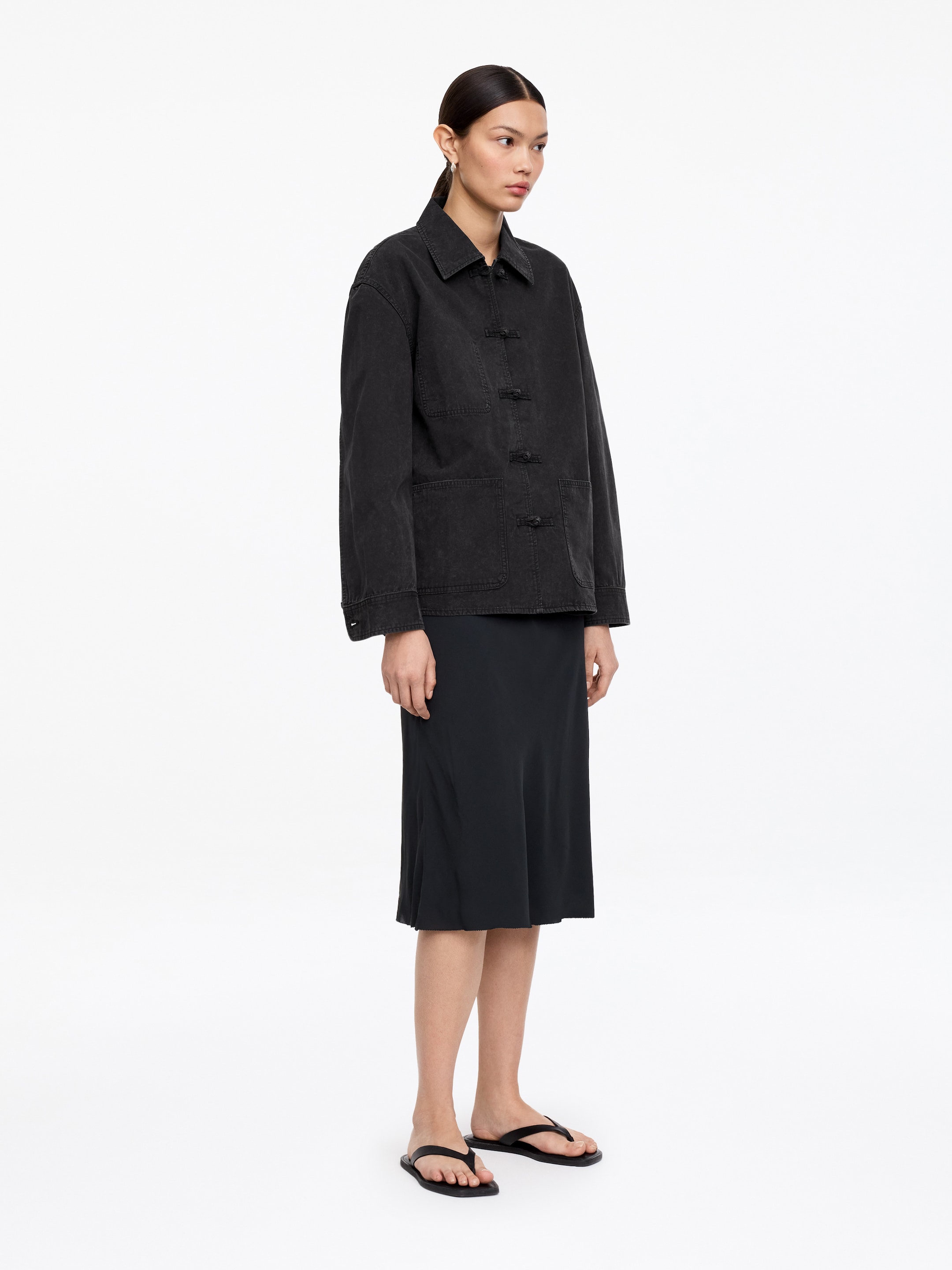 Surchemise à boutons noués - Noir - Regular fit - Femme - StillMedia/Lookbook - 3