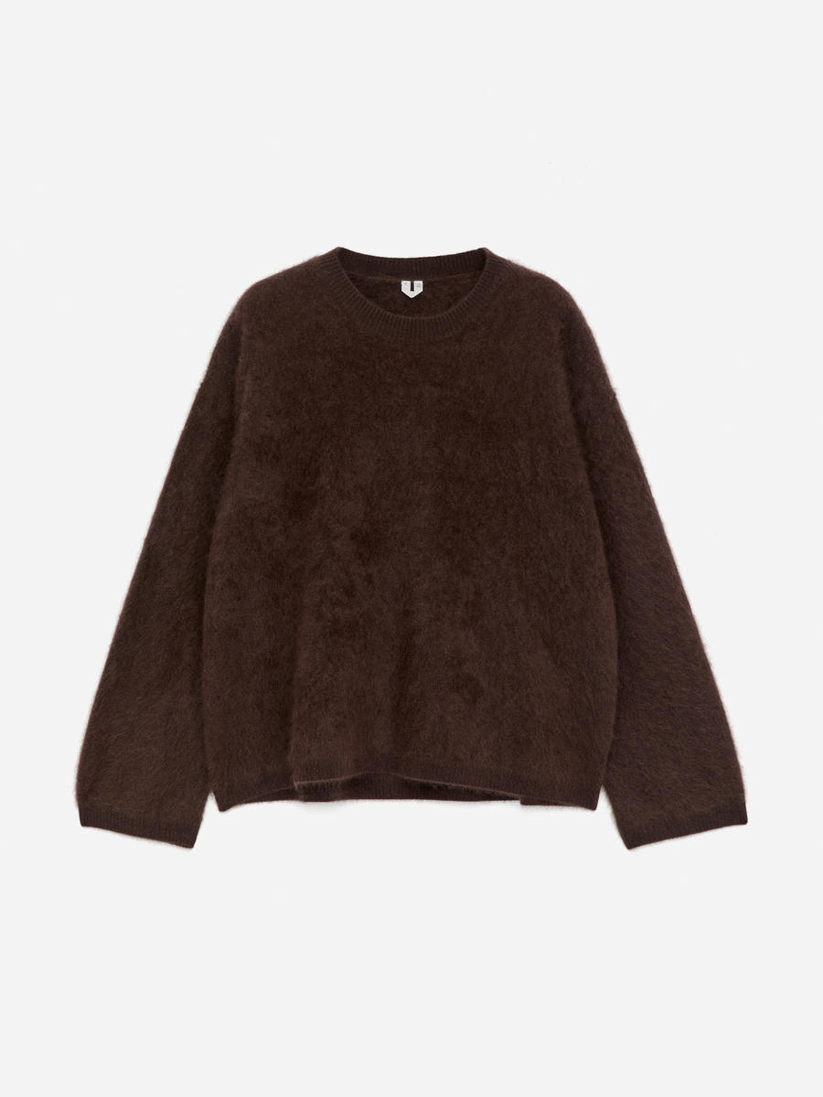 ARKET Women's  Pure Brushed-Cashmere Jumper​ Brown,  size L
