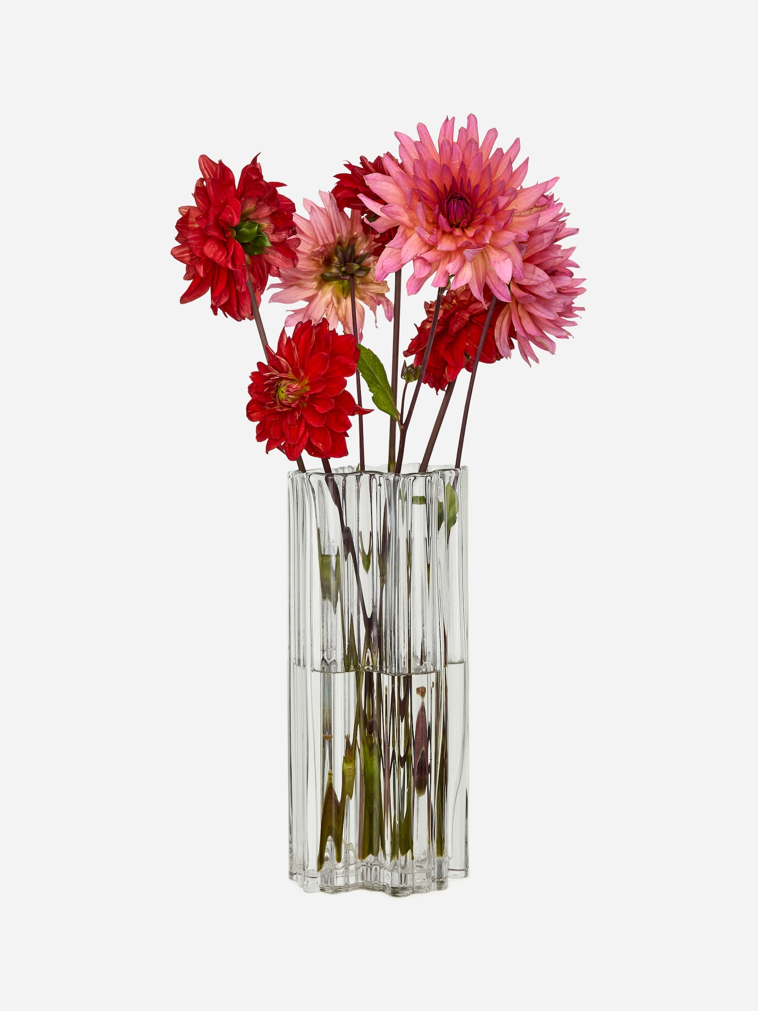 Irregular Glass Vase 25 cm - Clear - 2