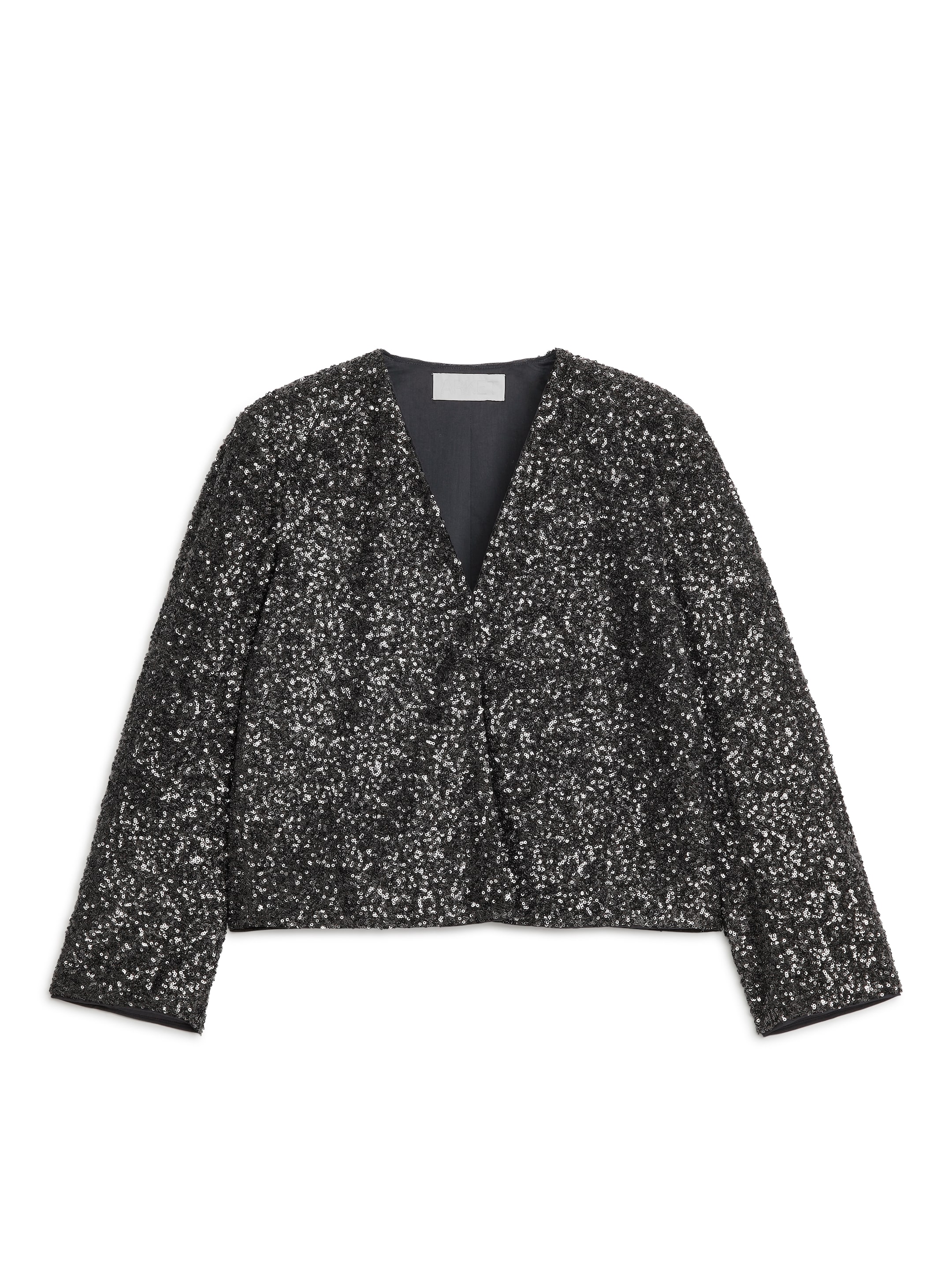 View larger image: Sequin Jacket - Dark Grey - Ladies | H&M GB 1