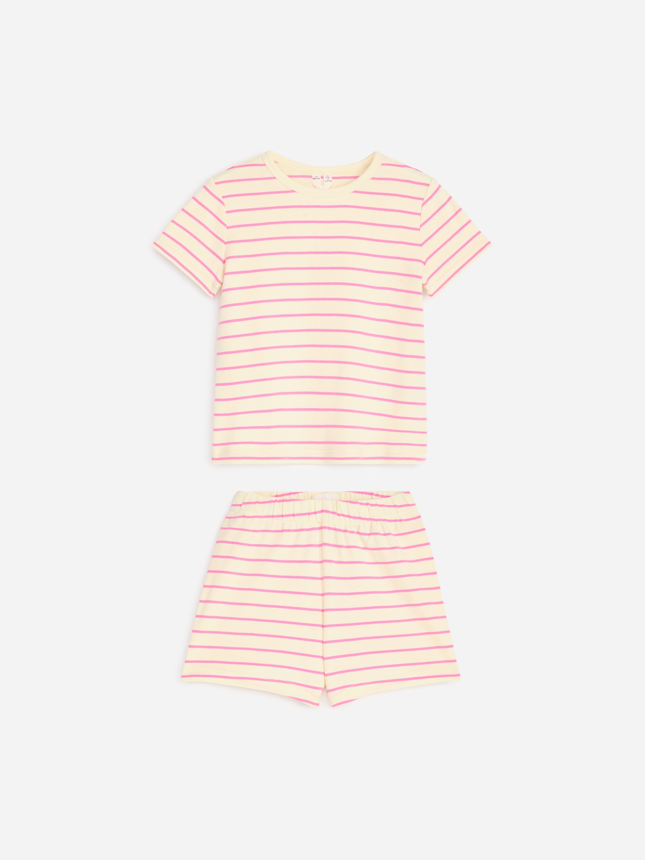 Zweiteiliger kurzer Pyjama aus Jersey-#f6ebd8-19235