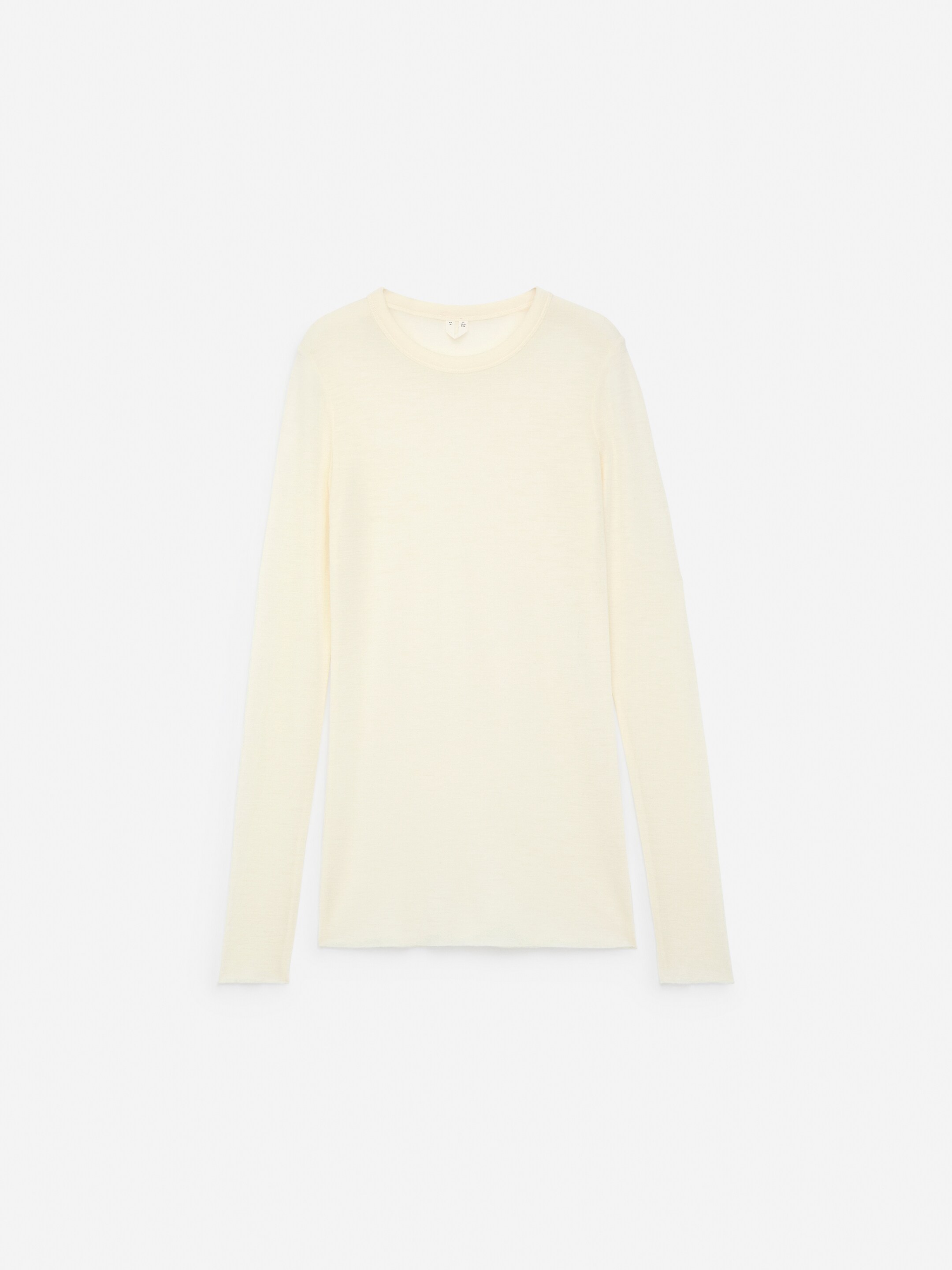 Visa större bild: Långärmad topp i merinoull - Beige - DAM | H&M SE 5