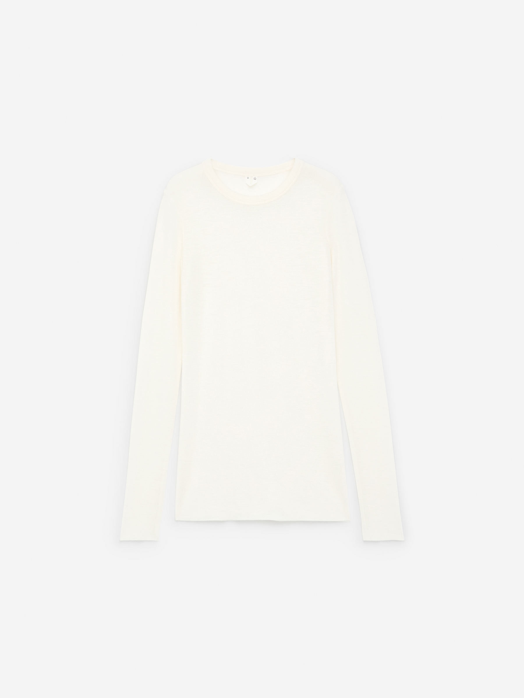 Long-Sleeved Merino Top-#DED9C5-17127