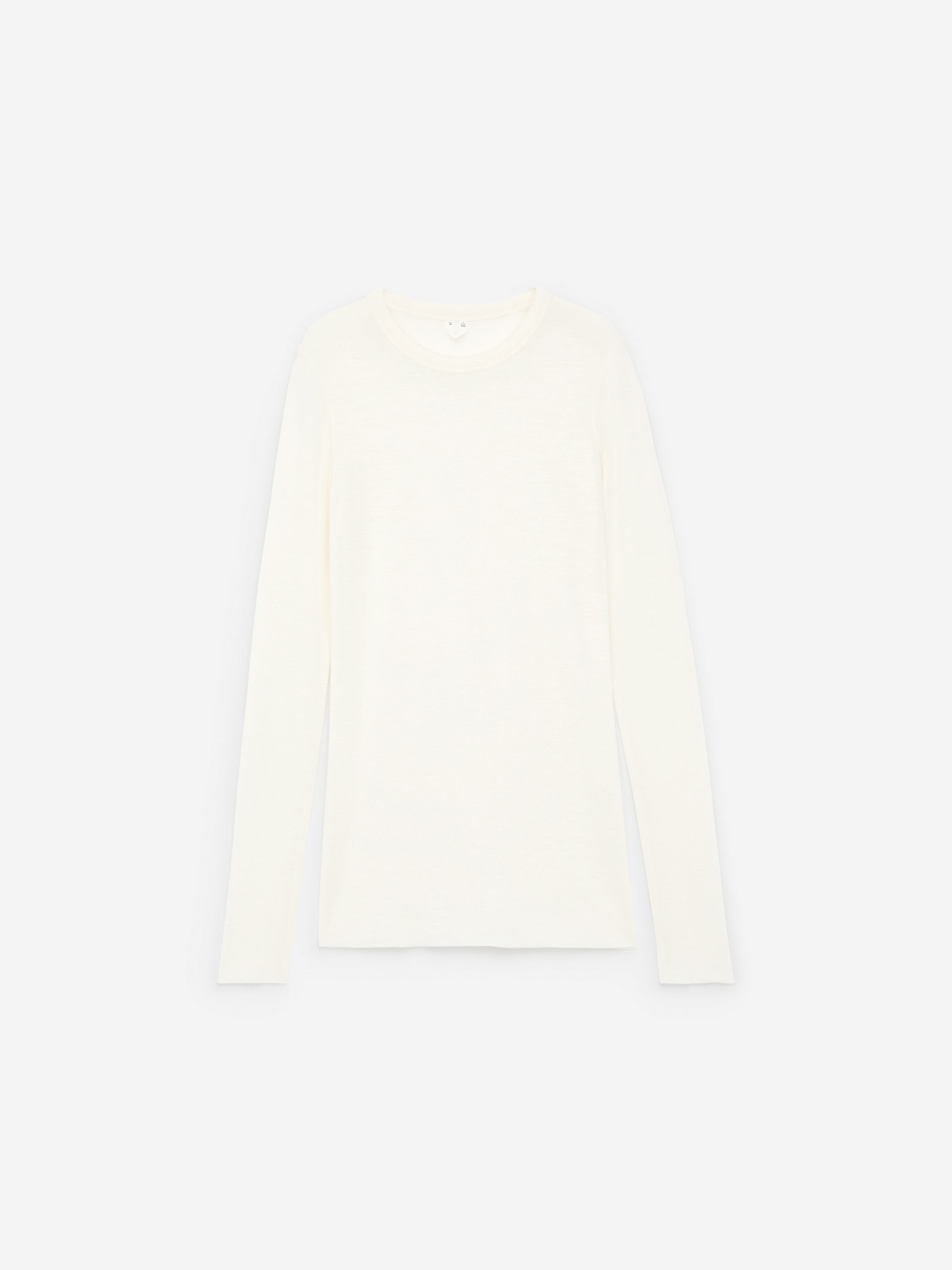 Langärmliges Oberteil aus Merinowolle-#DED9C5-17127