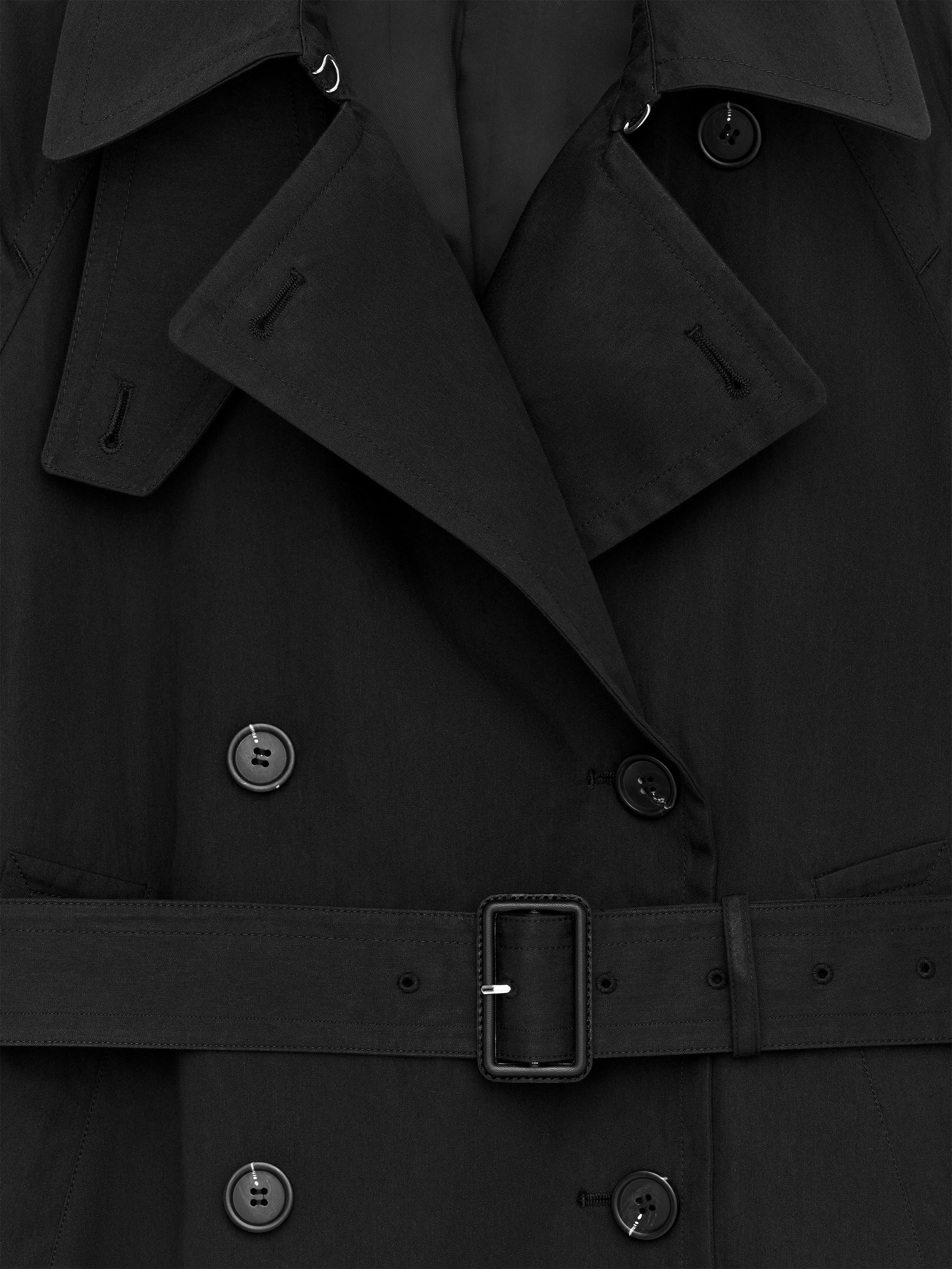 Oversized Trench Jacket - Black - Oversized - Women - StillMedia/DescriptiveDetail - 3