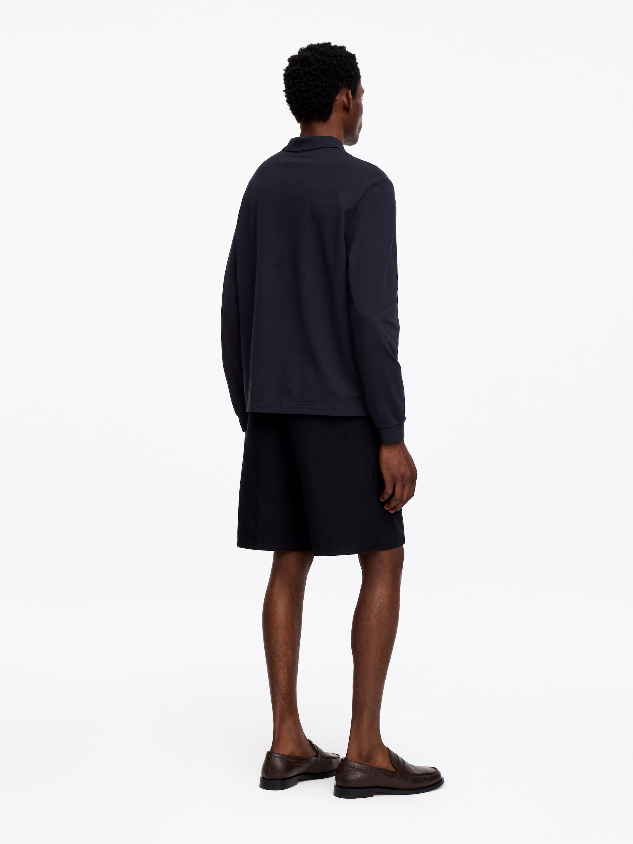 Cotton Piqué Polo Shirt - Dark Blue - Regular fit - Men - StillMedia/Lookbook - 3