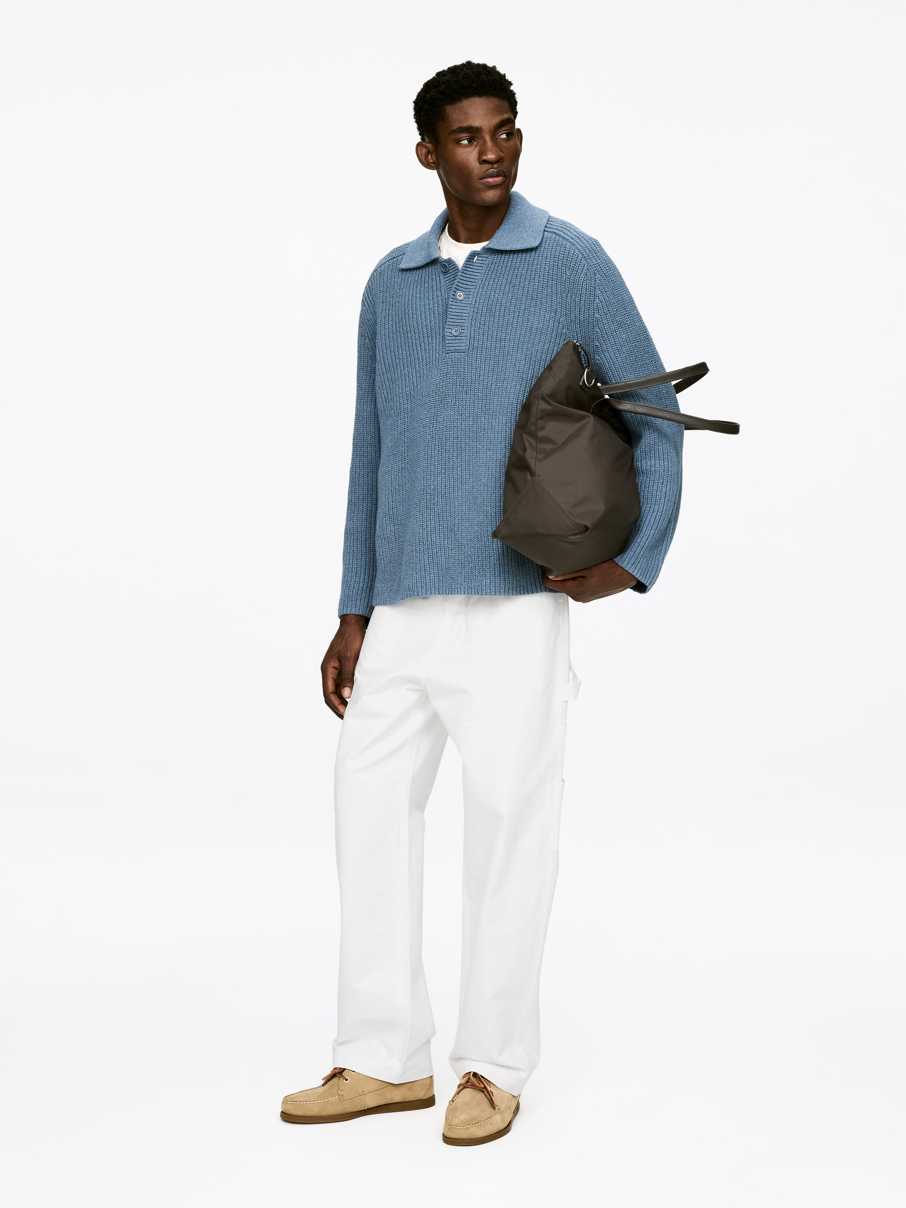 Lockere Canvas-Hose - Cremeweiß - Relaxed Fit - Herren - StillMedia/Lookbook - 3