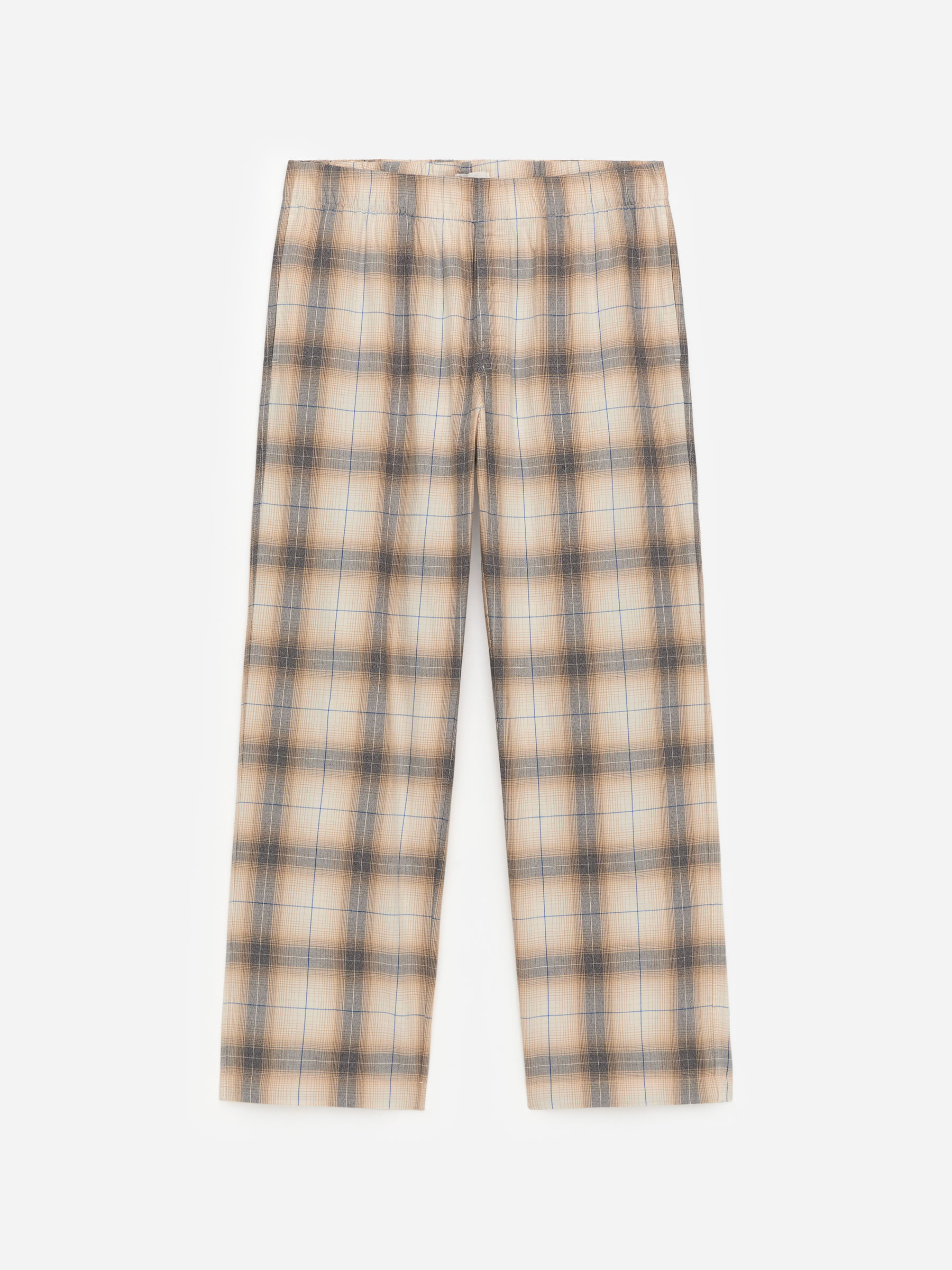 Flannel Pyjama Trousers - Beige/Checkered - Loose fit - Men - StillMedia/DescriptiveStillLife - 2