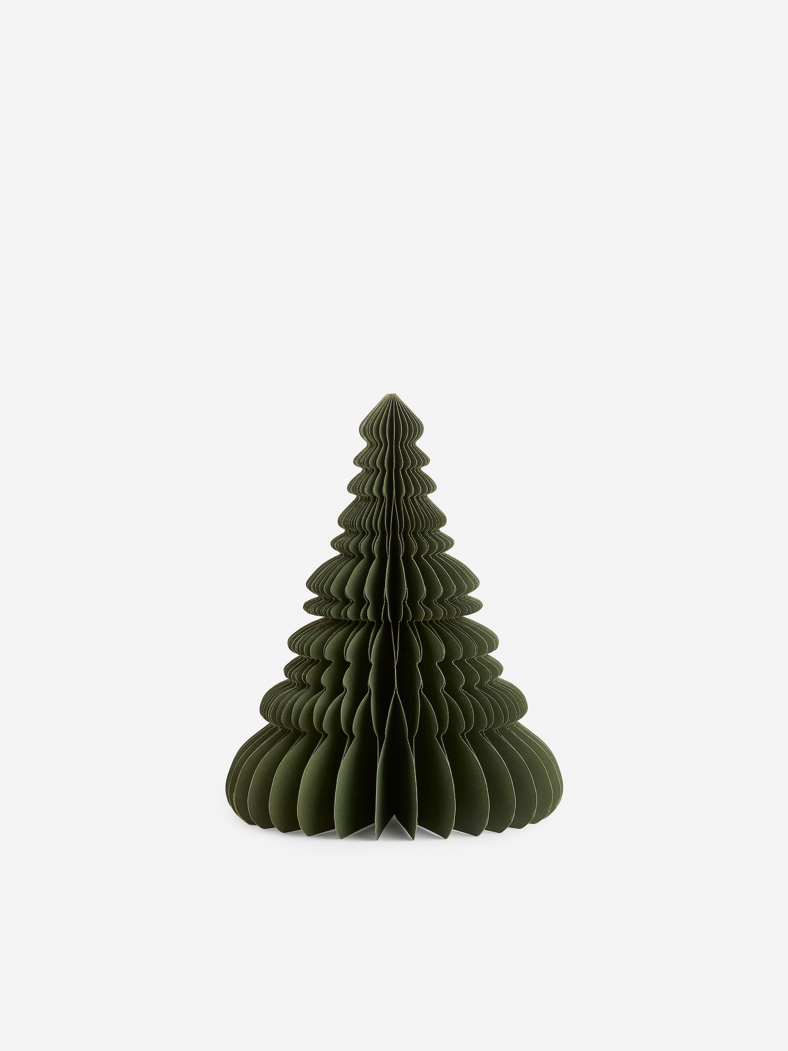 Paper Decoration 24 cm - Dark Green/Glitter