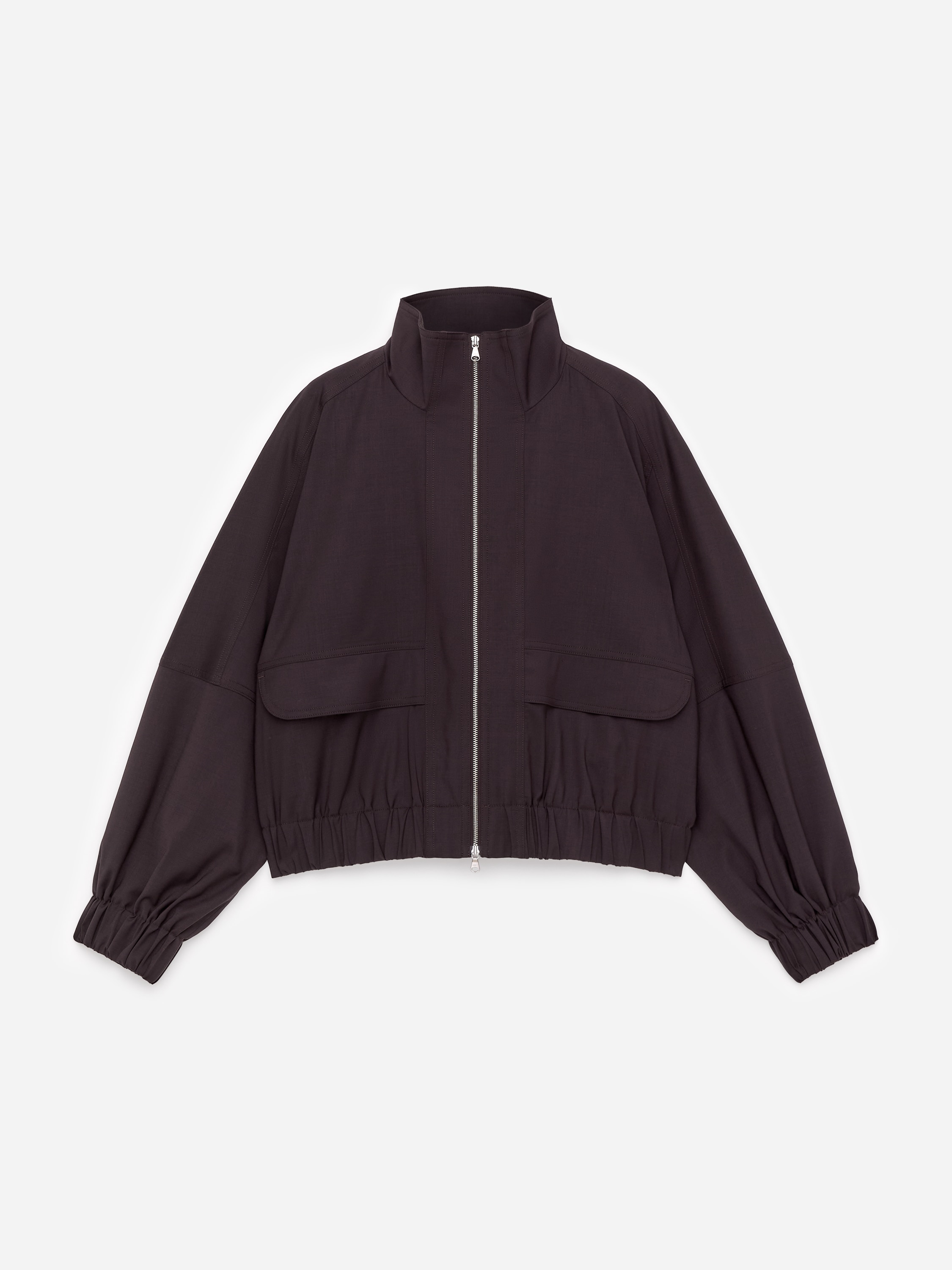 Chaqueta con cremallera - Marrón oscuro