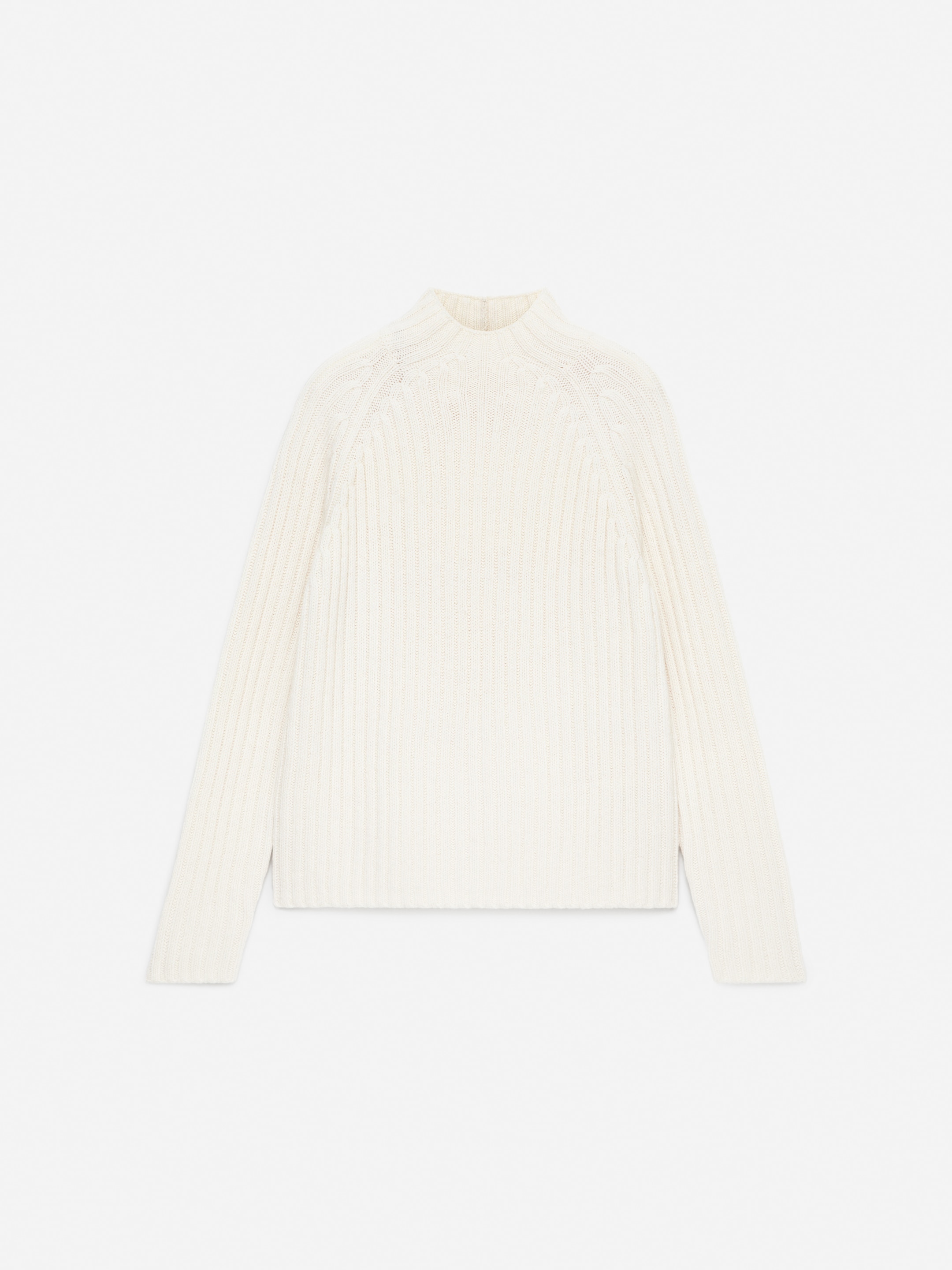 Rib-Knitted Jumper - White - Slim fit - Women - StillMedia/DescriptiveStillLife - 1