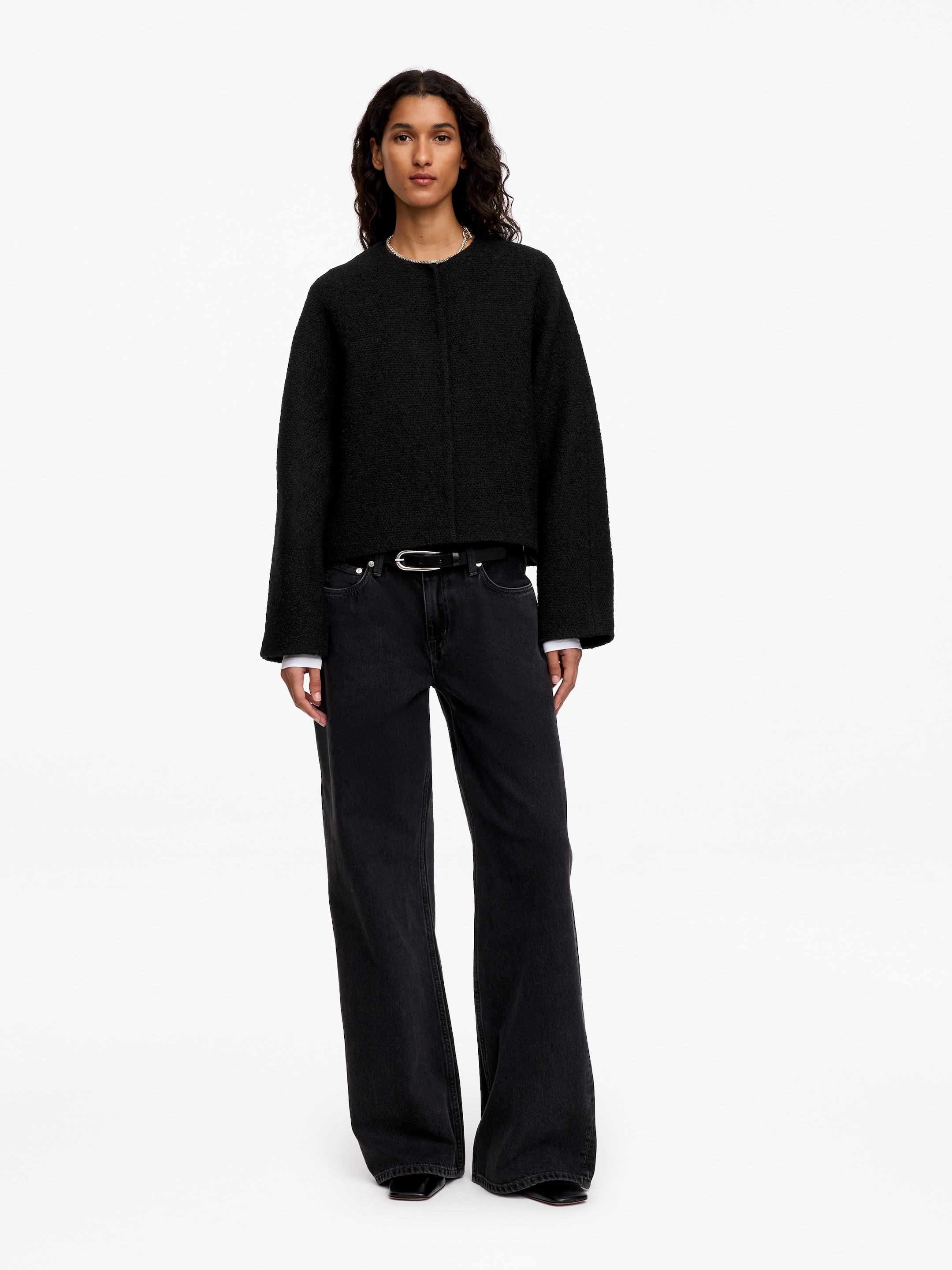 Giacca con maniche raglan-Black-20546
