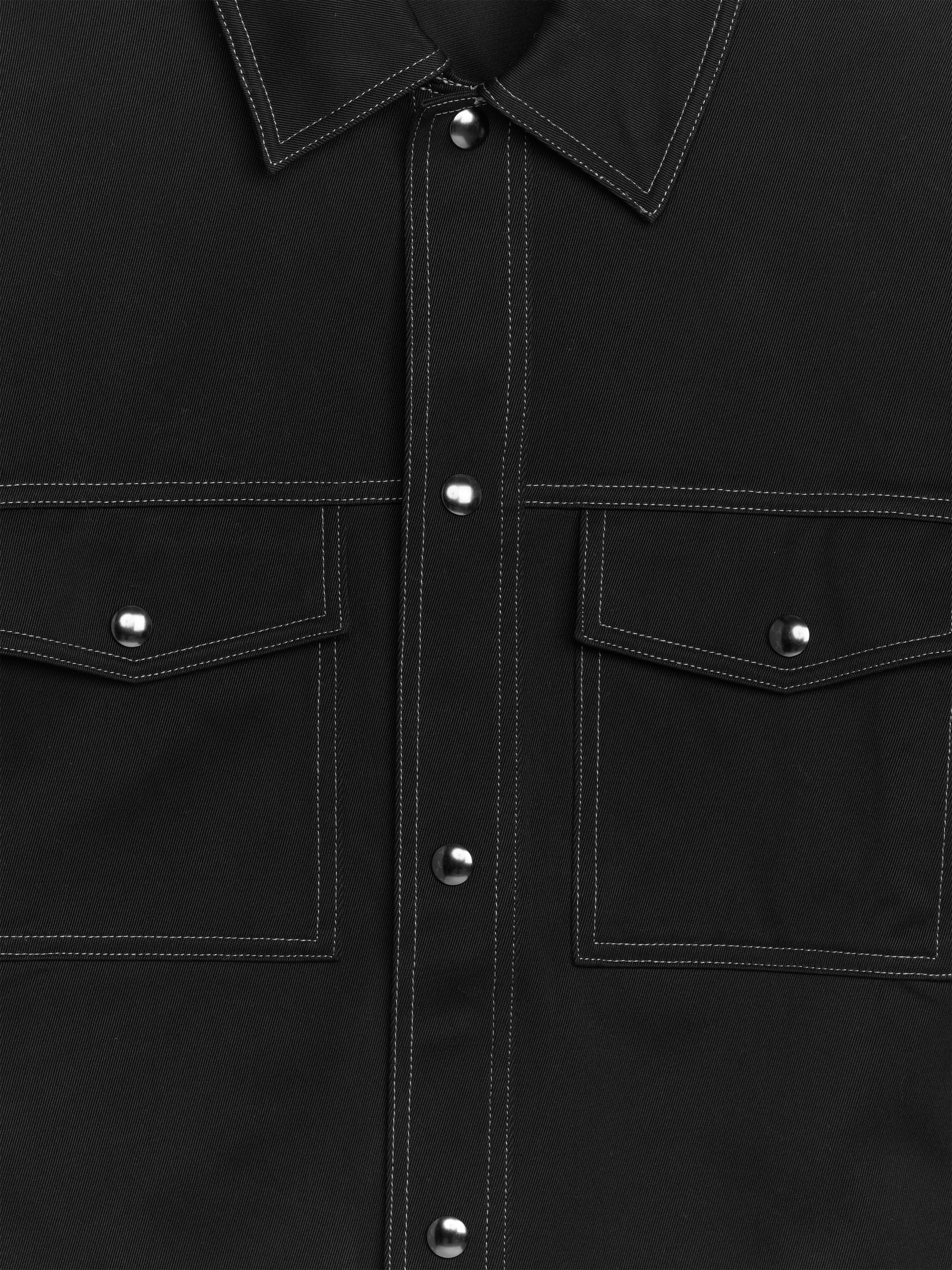 Overshirt i bomullstwill - Svart - Loose fit - Men - StillMedia/DescriptiveDetail - 2