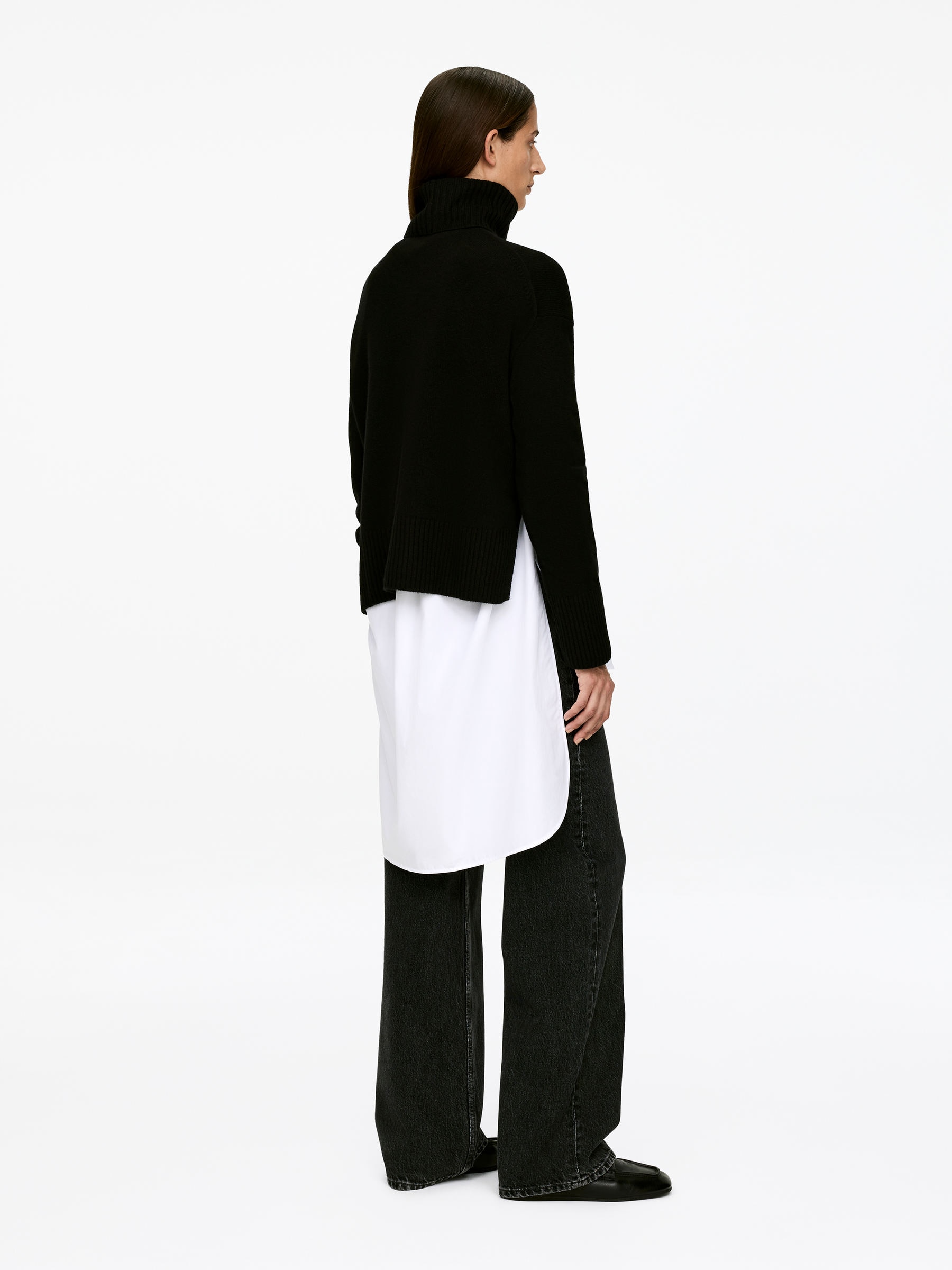 Roll-Neck Cashmere-Wool Jumper - Black - Regular fit - Women - StillMedia/Lookbook - 13