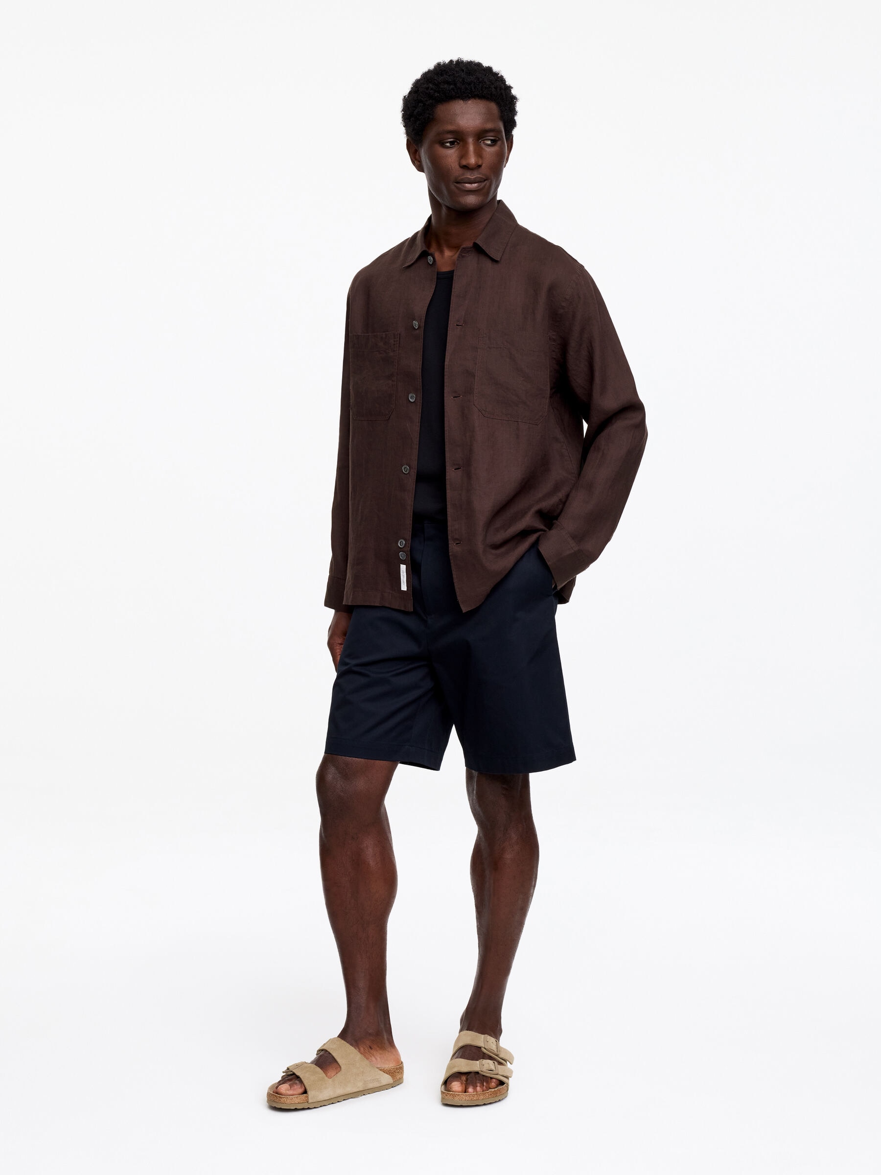 Lockeres Leinenhemd - Braun - Loose Fit - Herren - StillMedia/Lookbook - 4