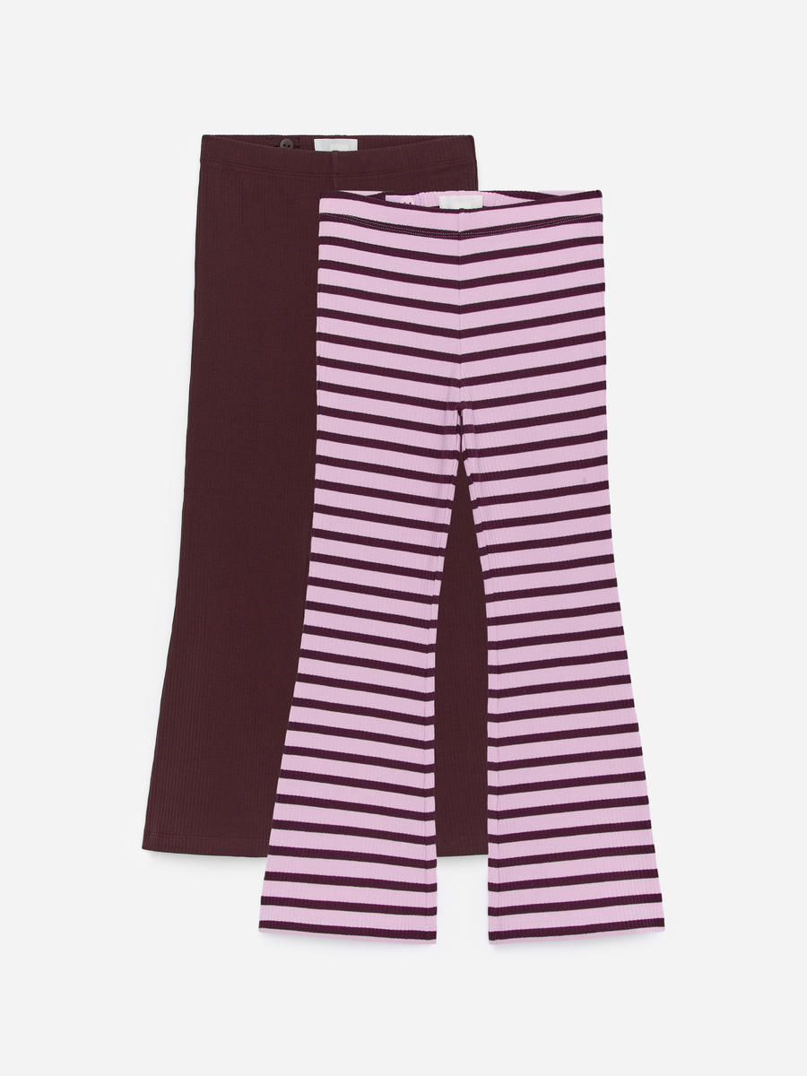 ARKET Girls  Flared Rib Leggings Set Of 2 Red,  size 86/92
