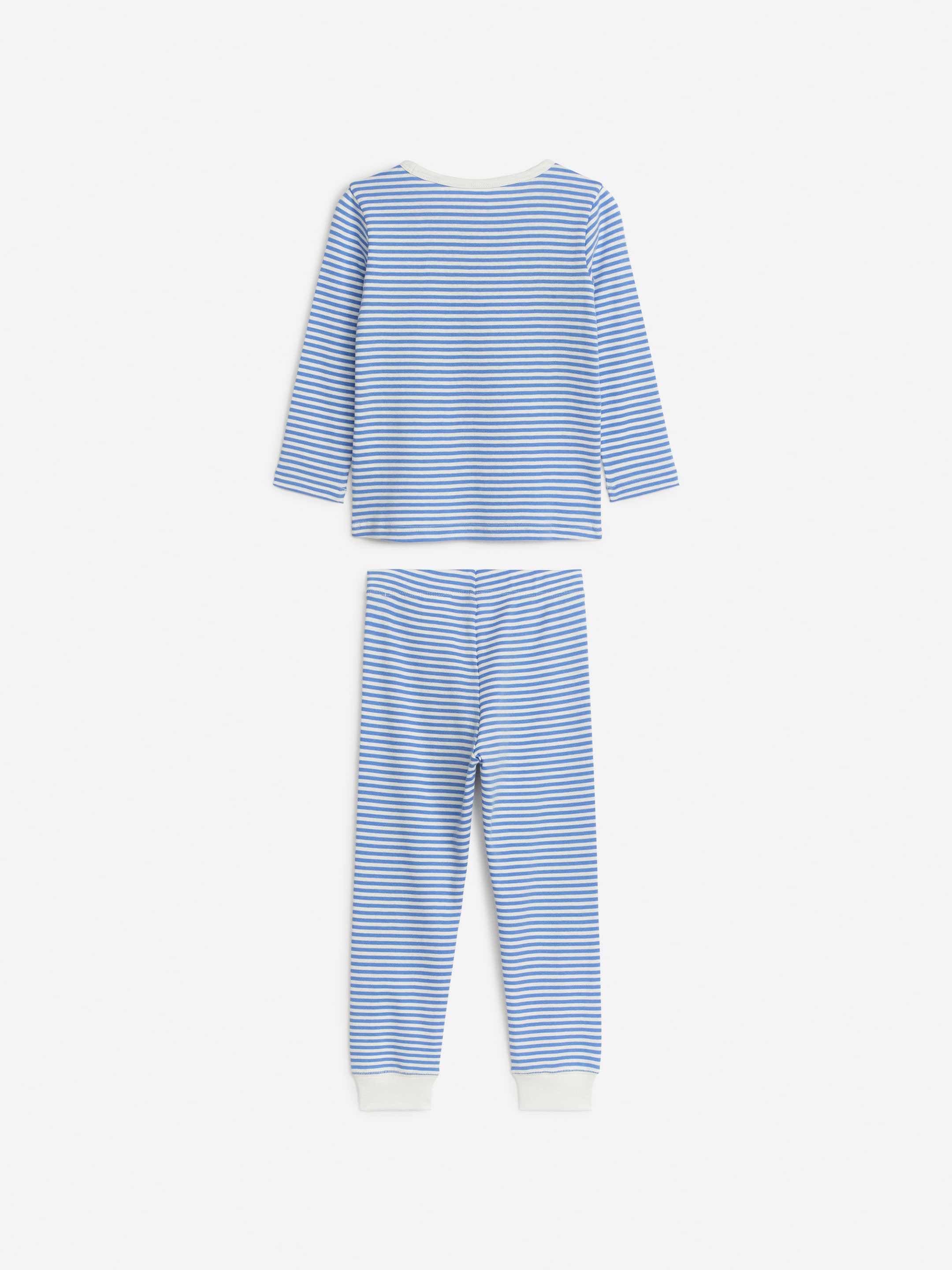 Visa större bild: Trikåpyjamas - Blå/vit - BARN | H&M FI 2