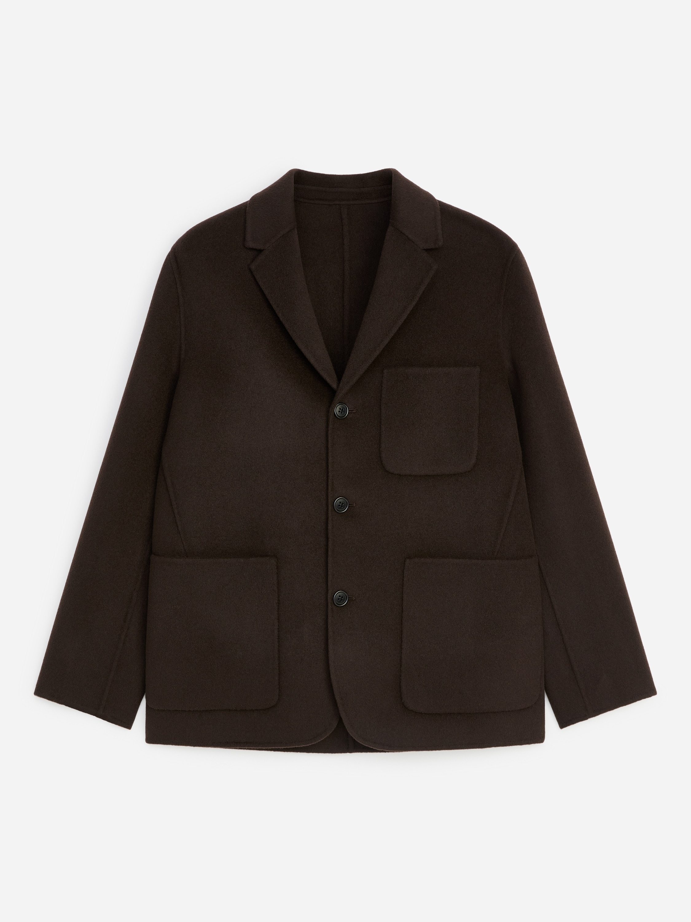 Doubleface-Blazer aus Wolle - Dunkelbraun/Dunkelblau