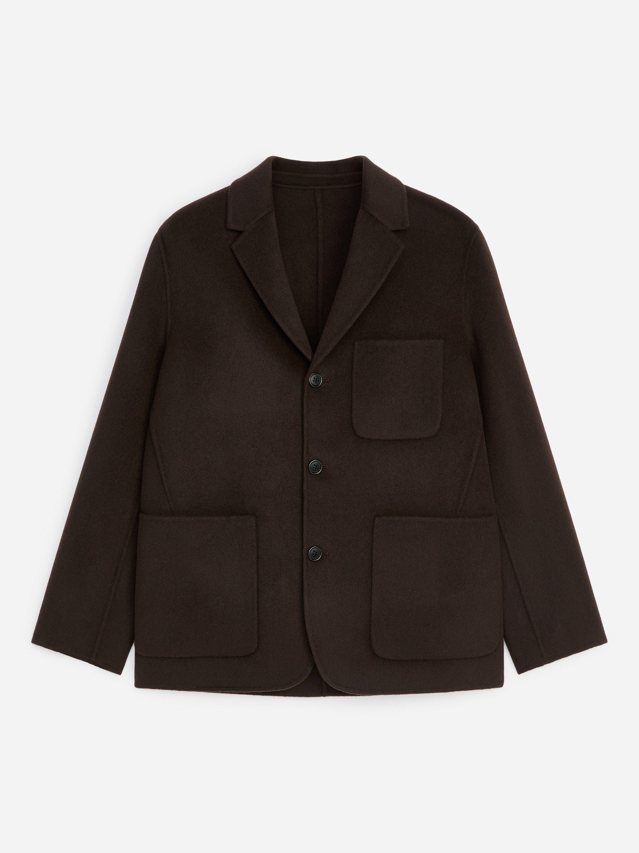 Blazer en laine double face-#3F3838-20136