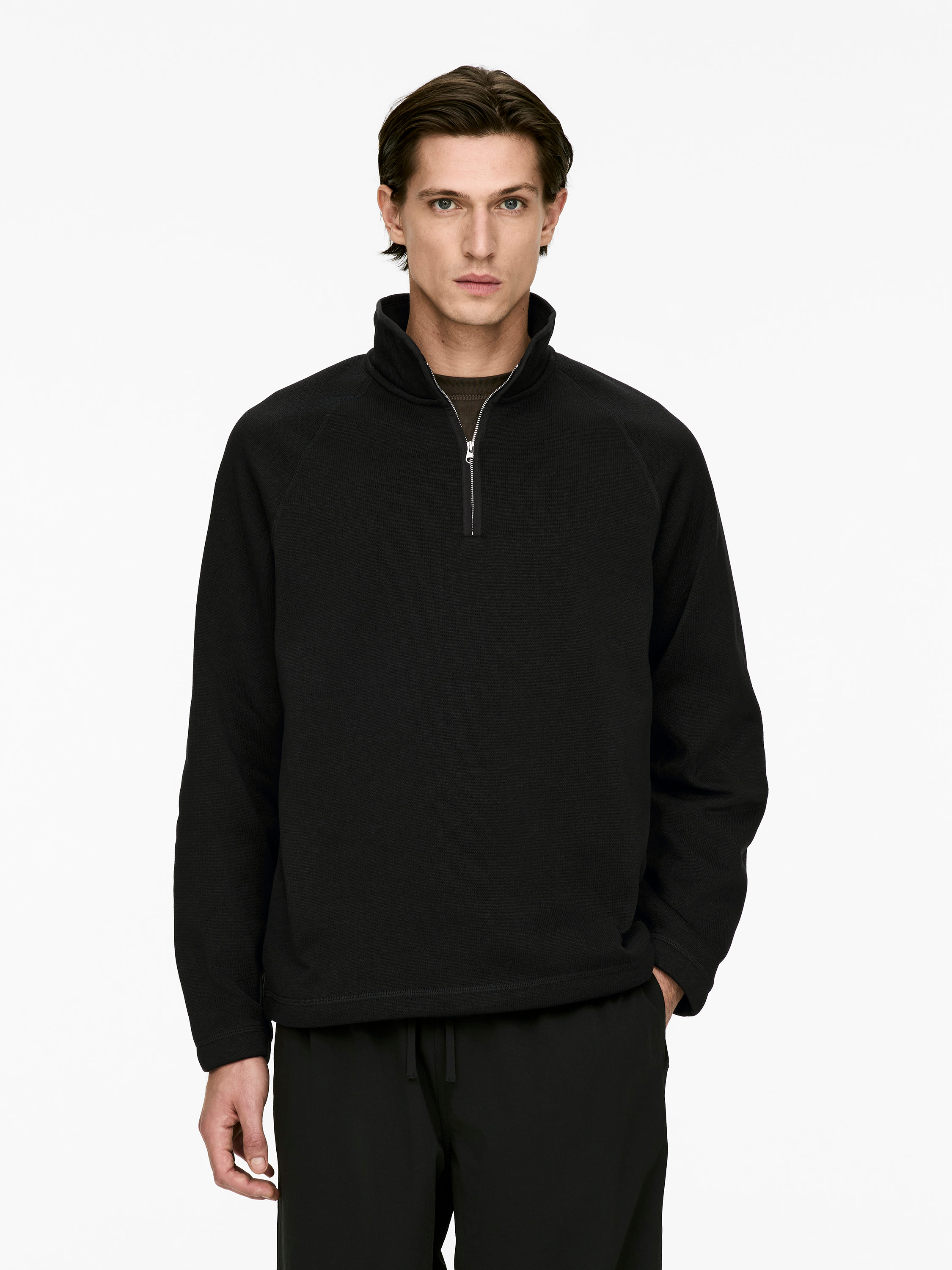 Half-Zip Fleece Sweatshirt-#272627-16648