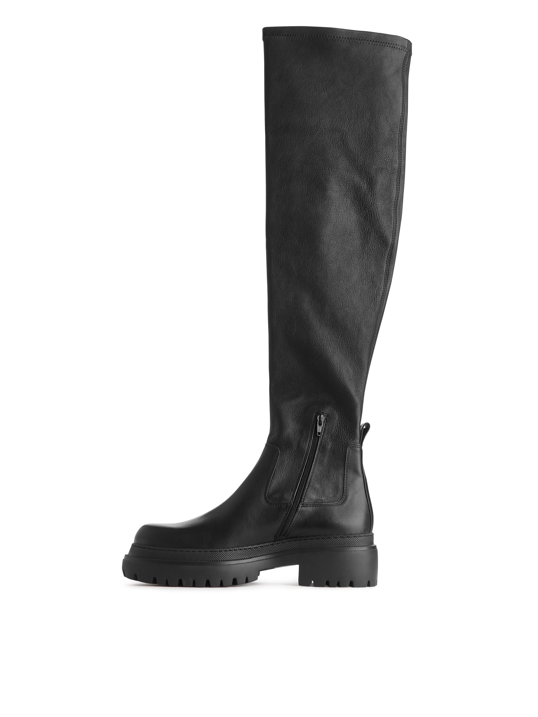 Klobige Overknee-Stiefel - Schwarz - Damen - StillMedia/DescriptiveStillLife - 3
