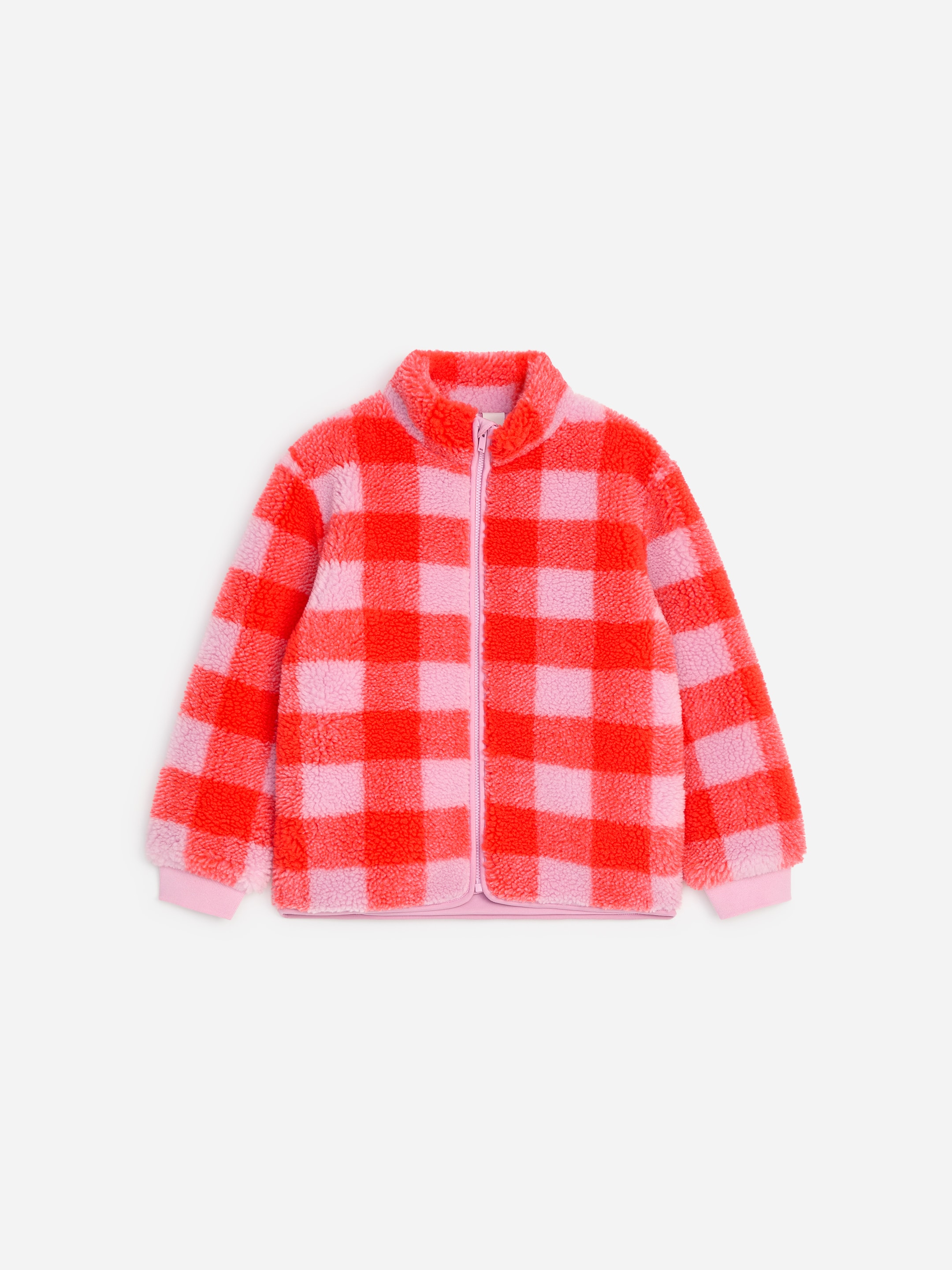 Veste en peluche-Pink-19806