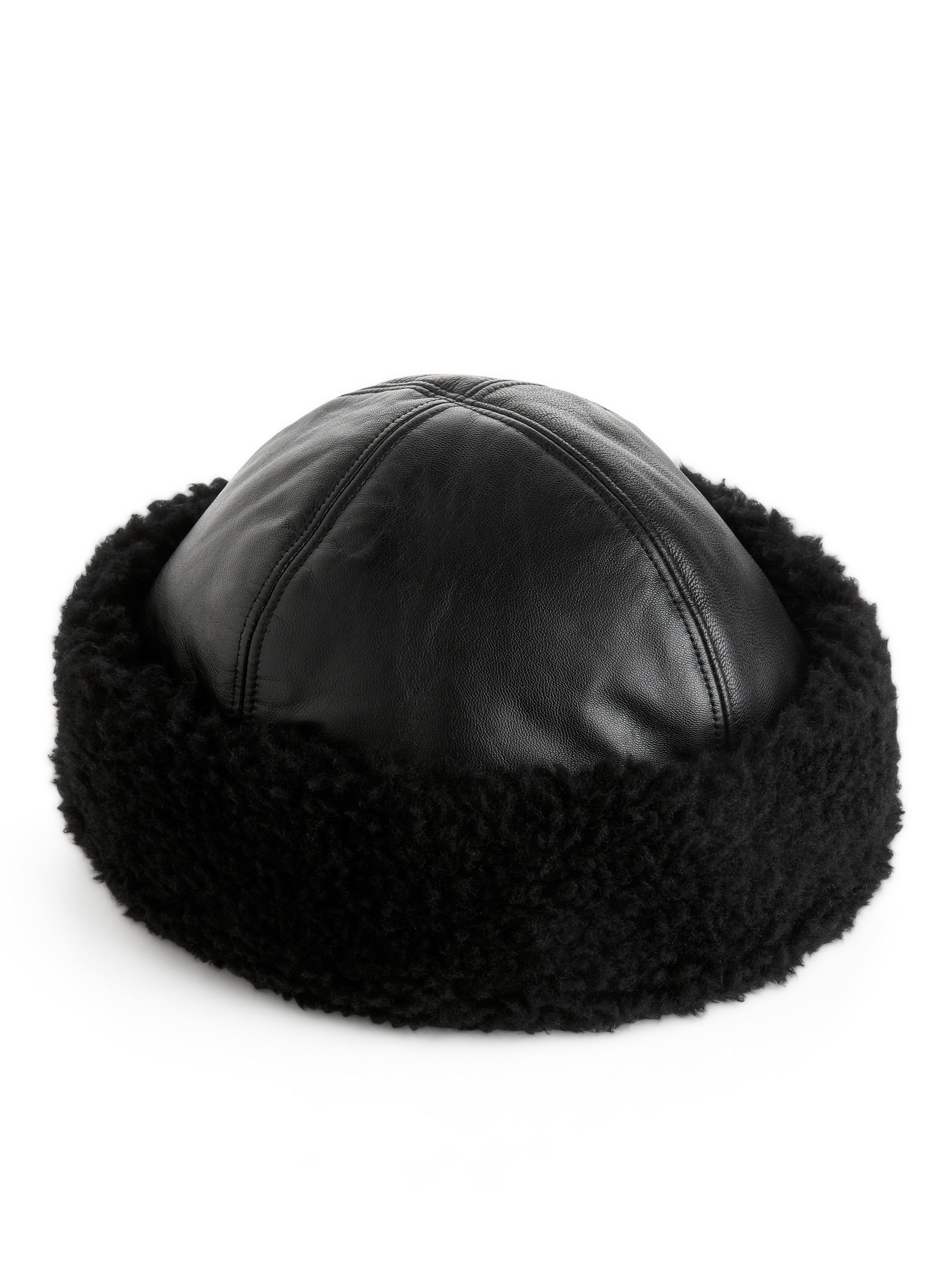 Gefütterte Ledermütze - Schwarz - Damen - StillMedia/DescriptiveStillLife - 1