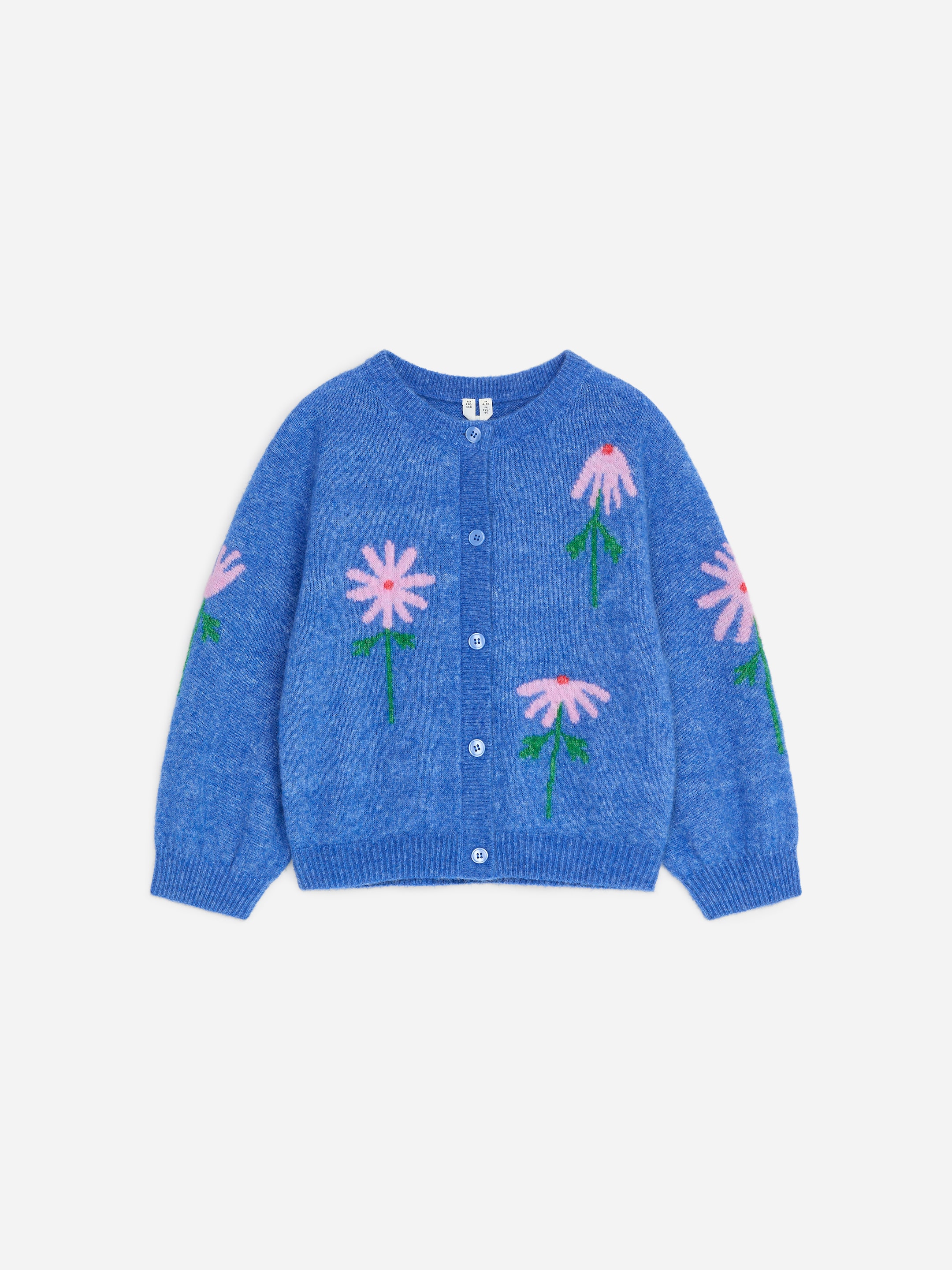 Wool-Alpaca Blend Cardigan-Blue-20464