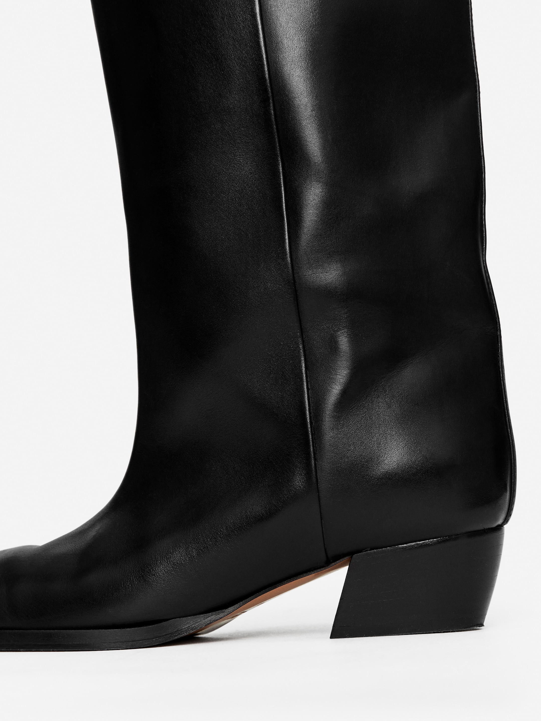 Ingrandisci l'immagine: Knee-High Leather Boots - Black - DONNA | H&M CH 10