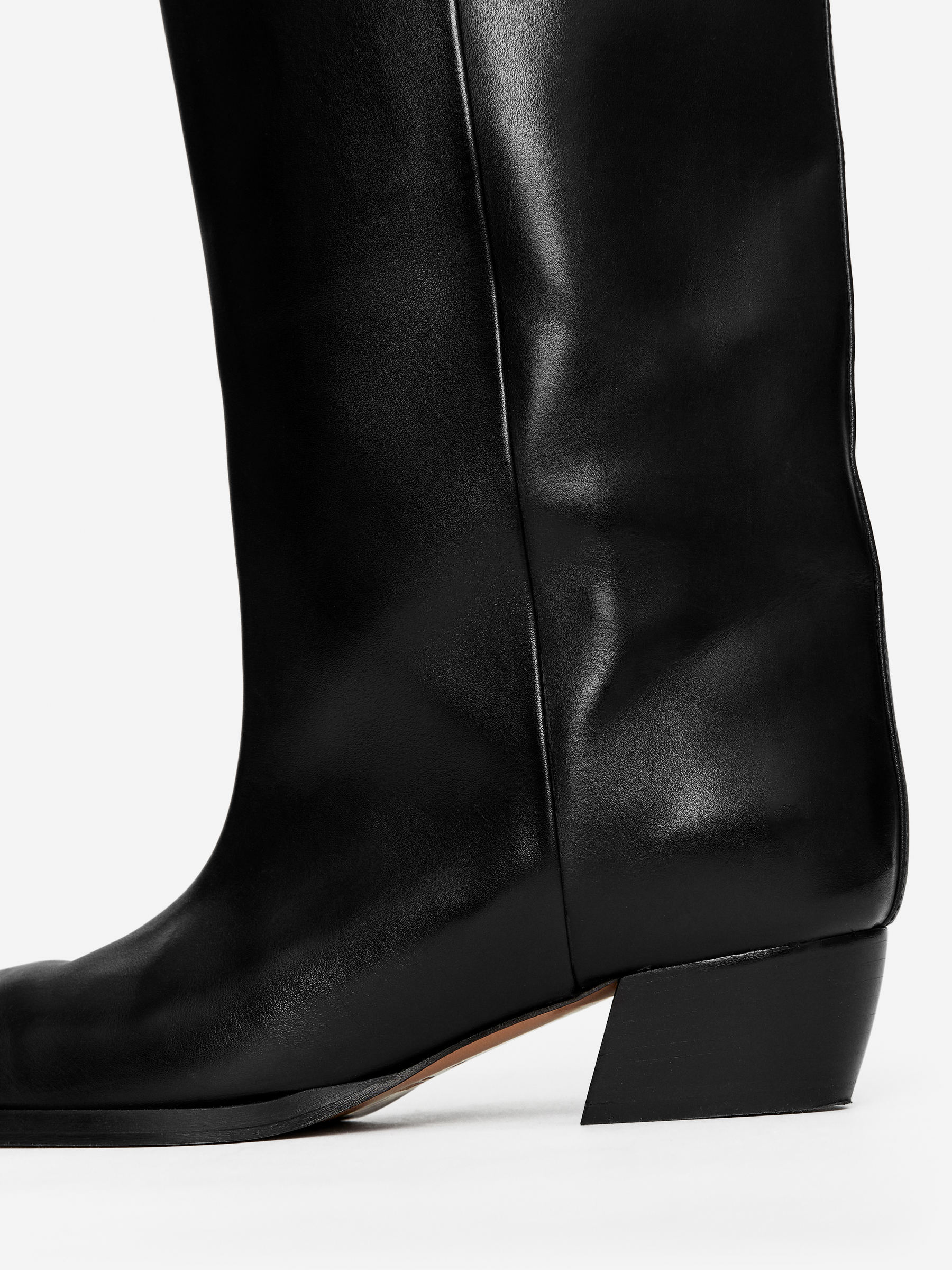 Knee-High Leather Boots - Black - women - StillMedia/DescriptiveDetail - 9