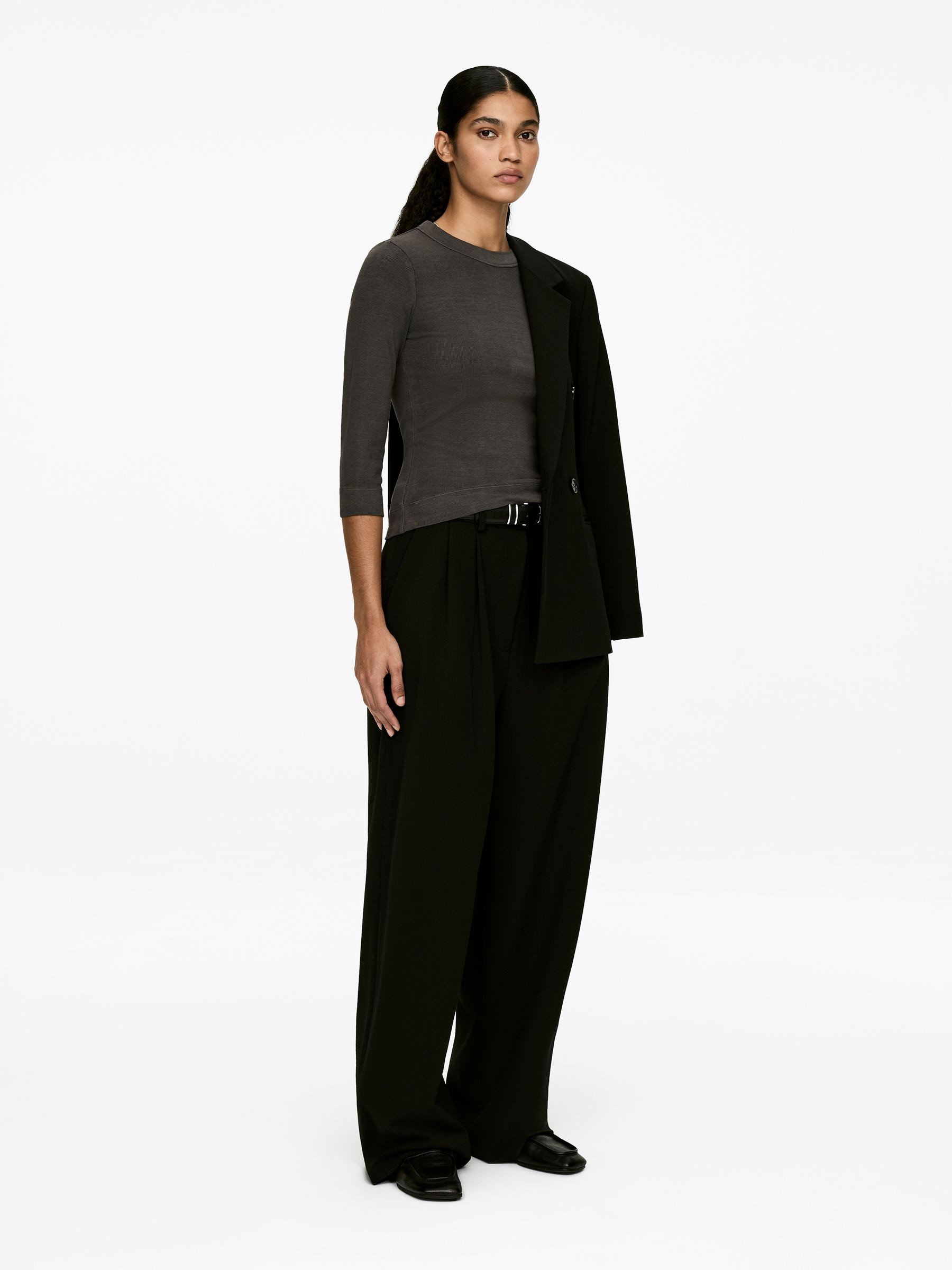 Rib Top - Black - Slim fit - Women - StillMedia/Lookbook - 4