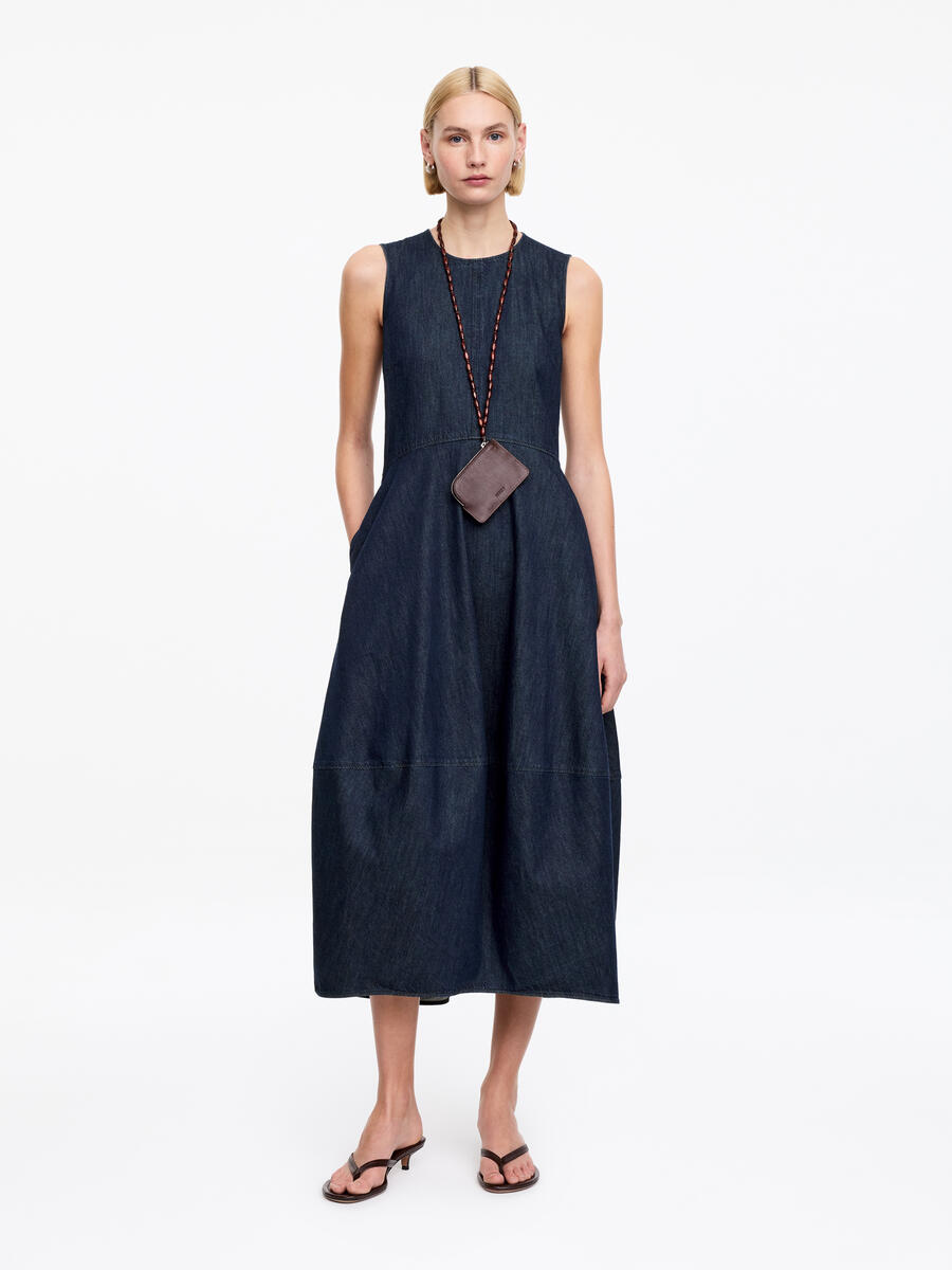 ARKET Women's  Barrel Denim Dress Blue,  size 44