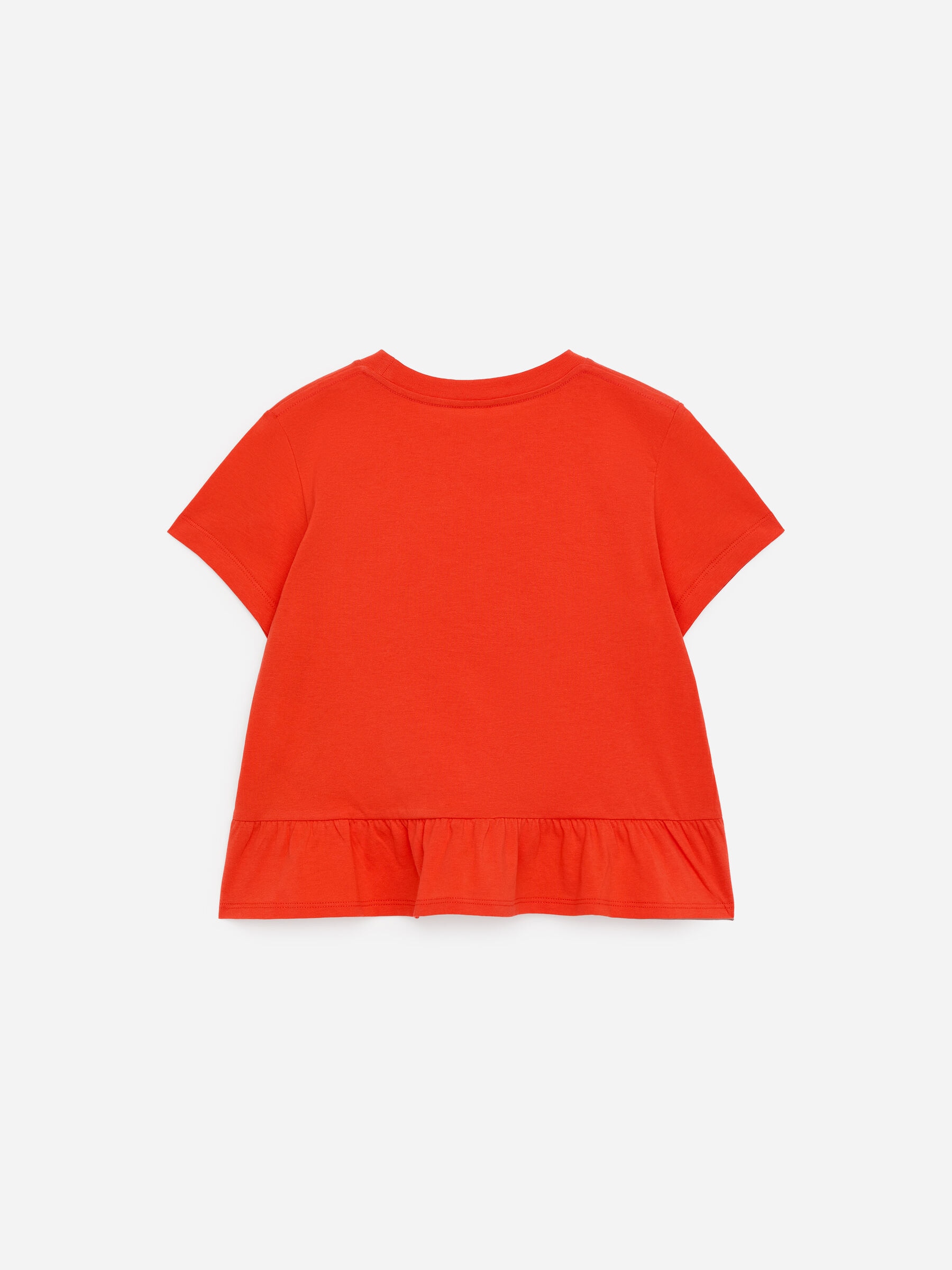 Boxy Frill T-Shirt - Red - Relaxed fit - Children - StillMedia/DescriptiveStillLife - 3