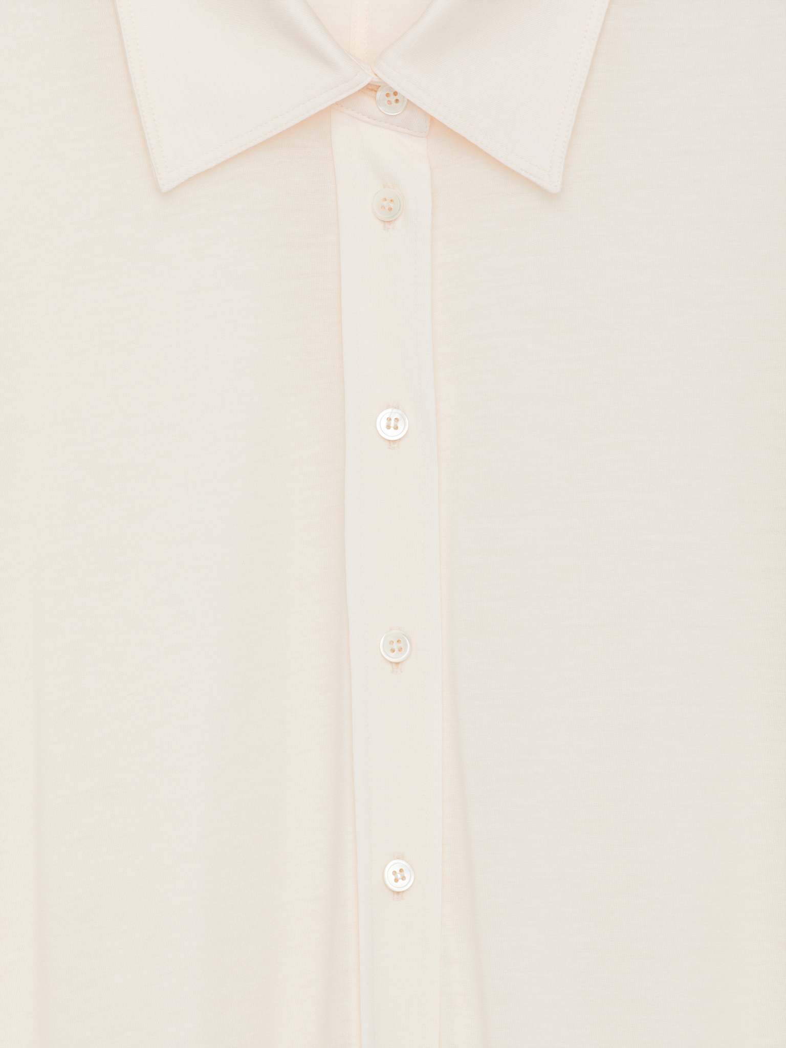 Košeľa z lyocellovej zmesi - Off White/Čierna - 5
