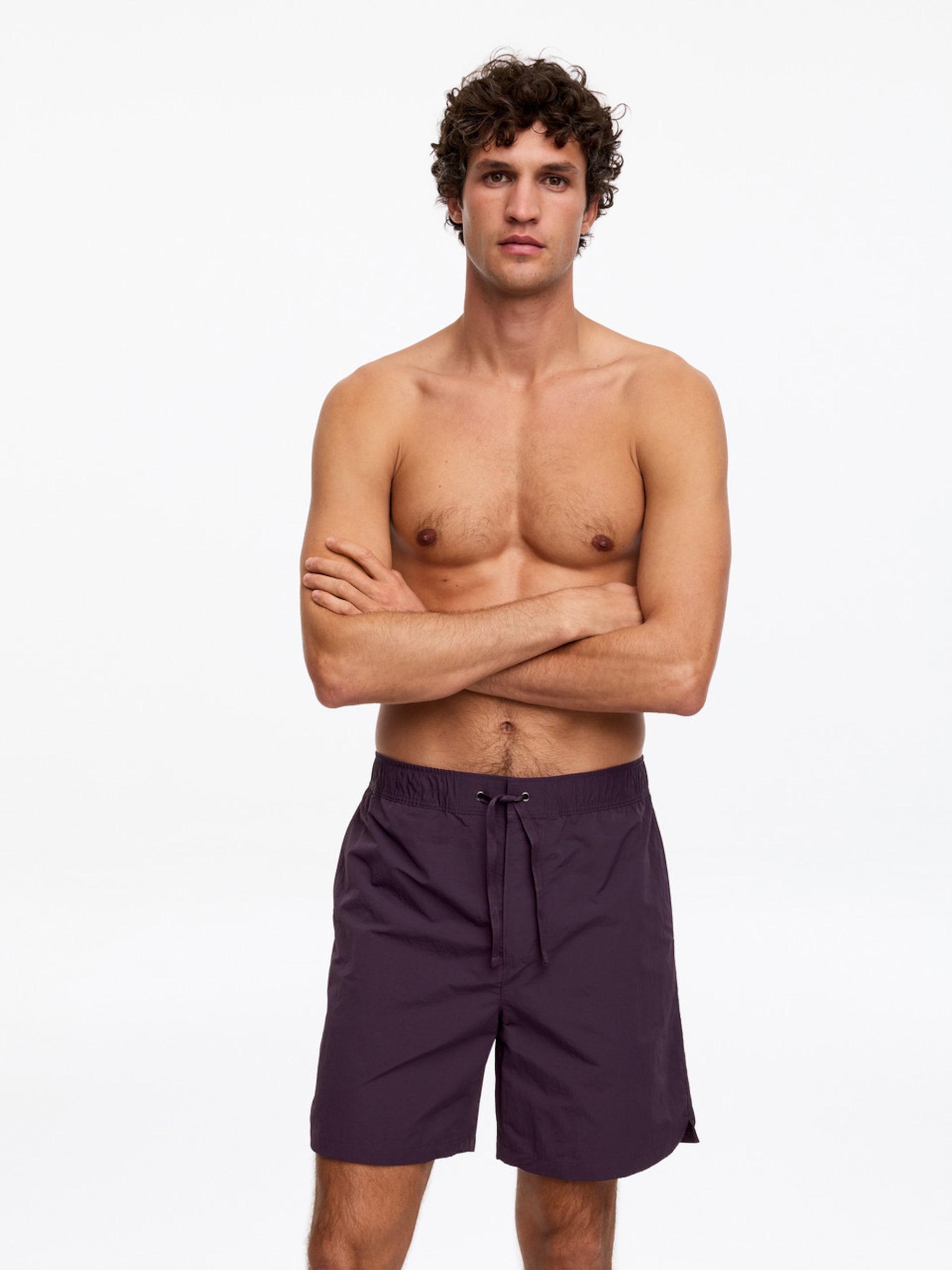 Short de bain - Mauve foncé - Relaxed fit - Homme - StillMedia/Lookbook - 4
