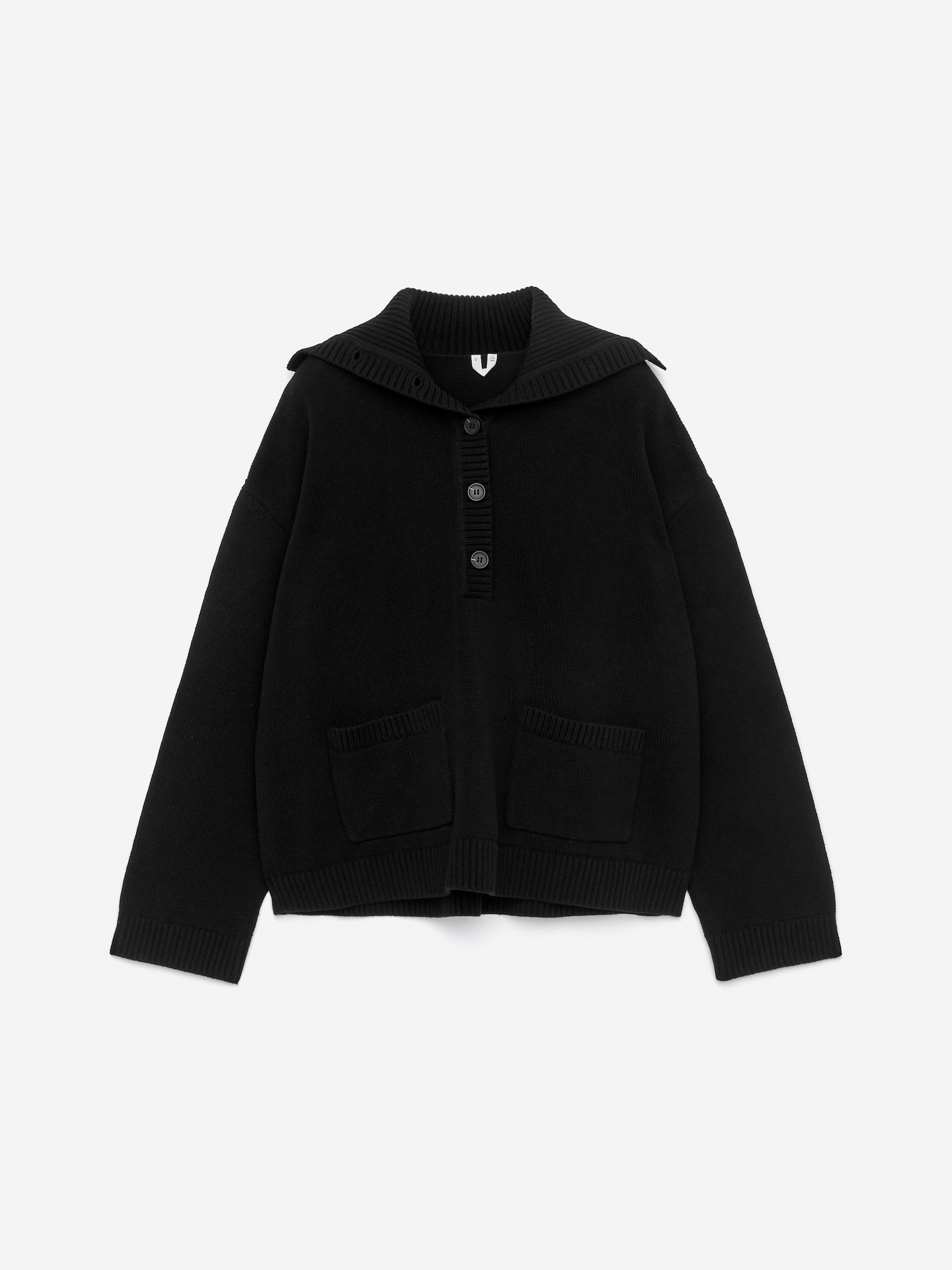 High-Neck Jumper - Black - Loose fit - Women - StillMedia/DescriptiveStillLife - 1
