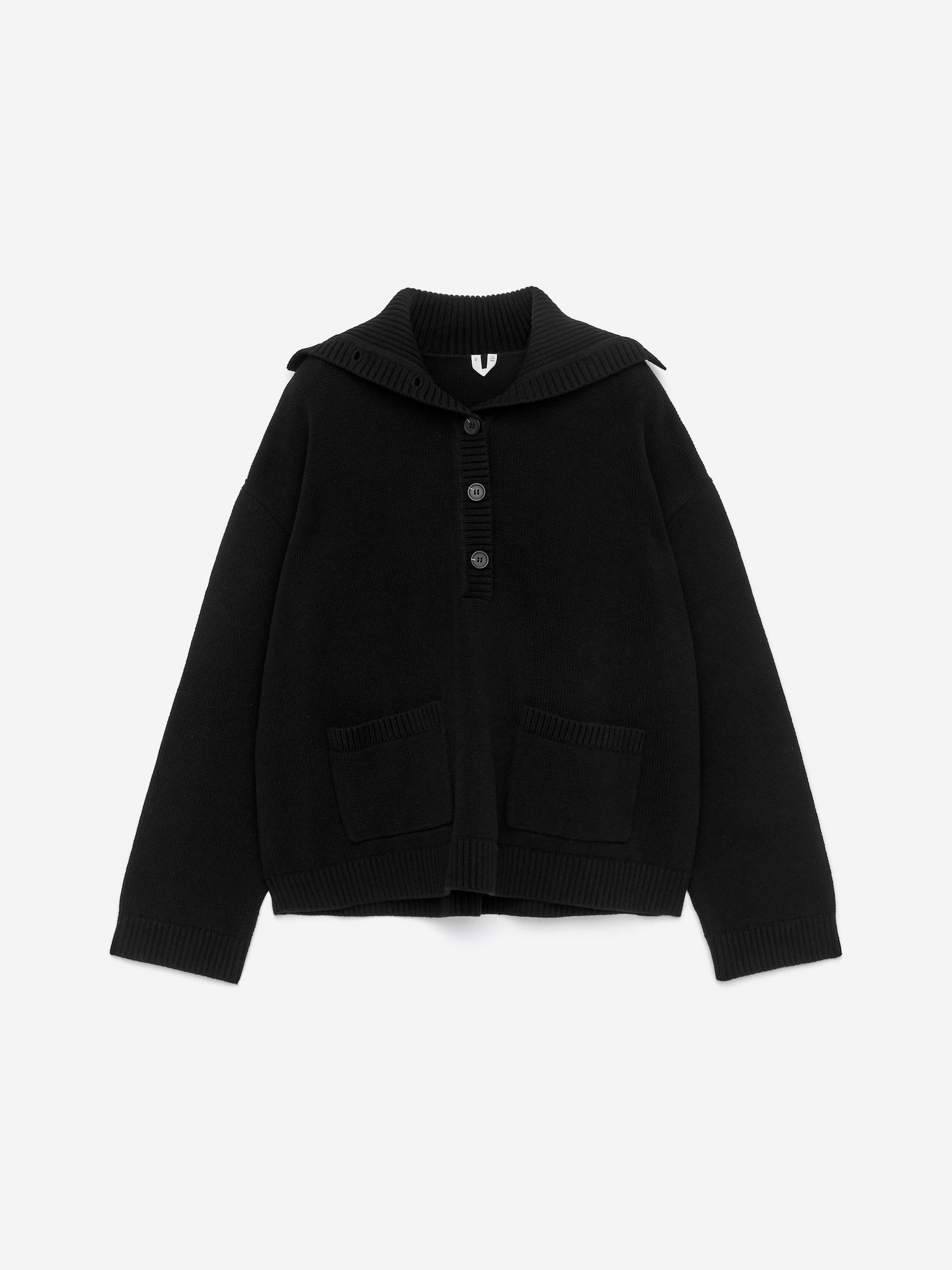 High-Neck Jumper-Black-16460