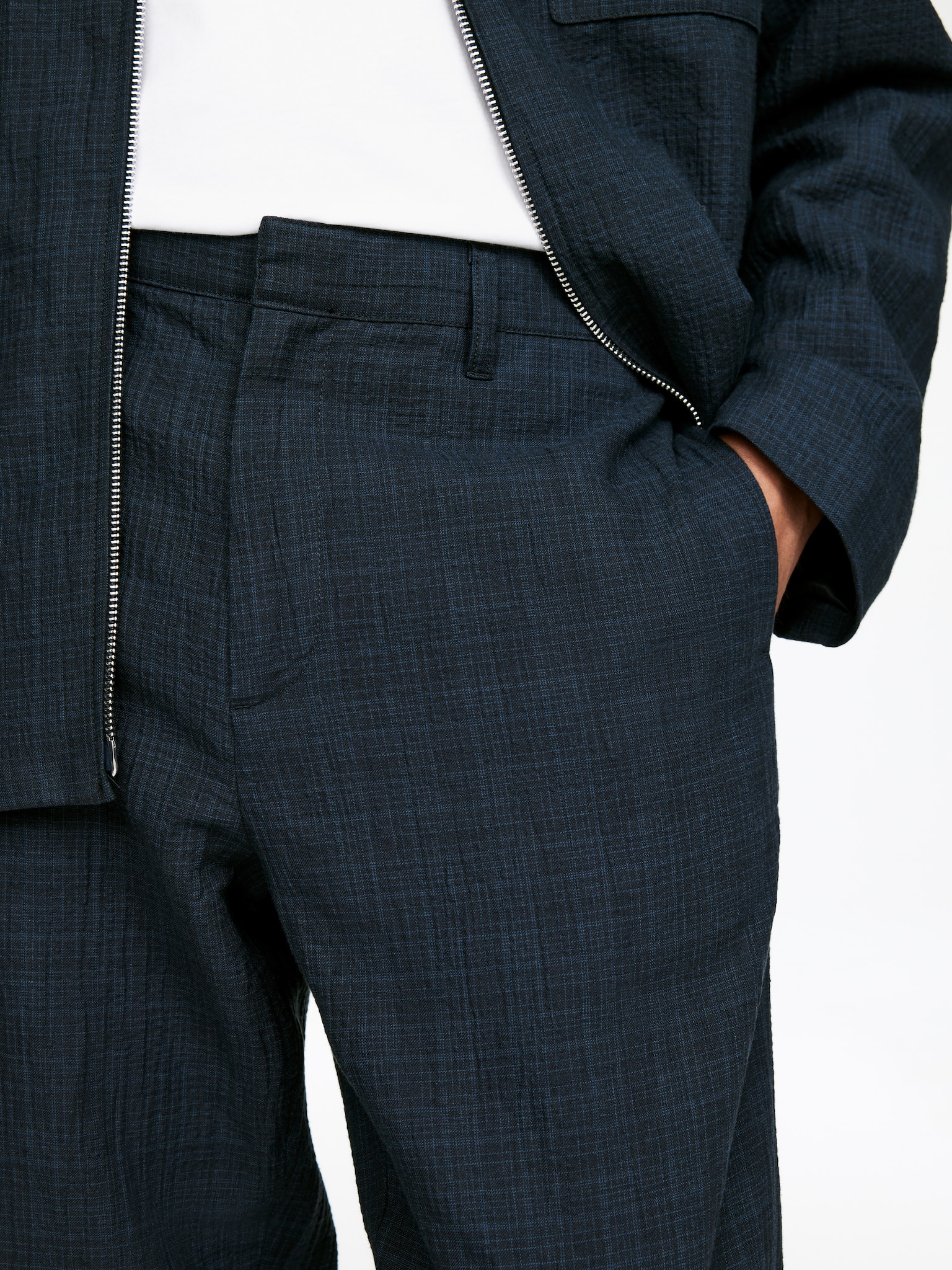 Pantalones de sirsaca - Azul oscuro - 5