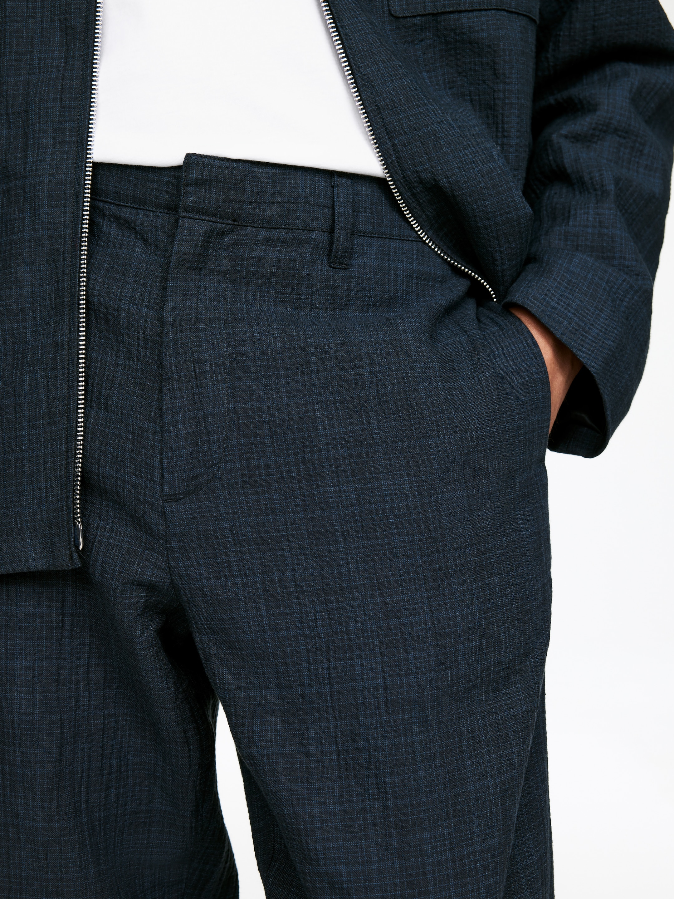 Visualizza immagine più grande: Pantaloni in seersucker - Blu scuro - UOMO | H&M IT 2