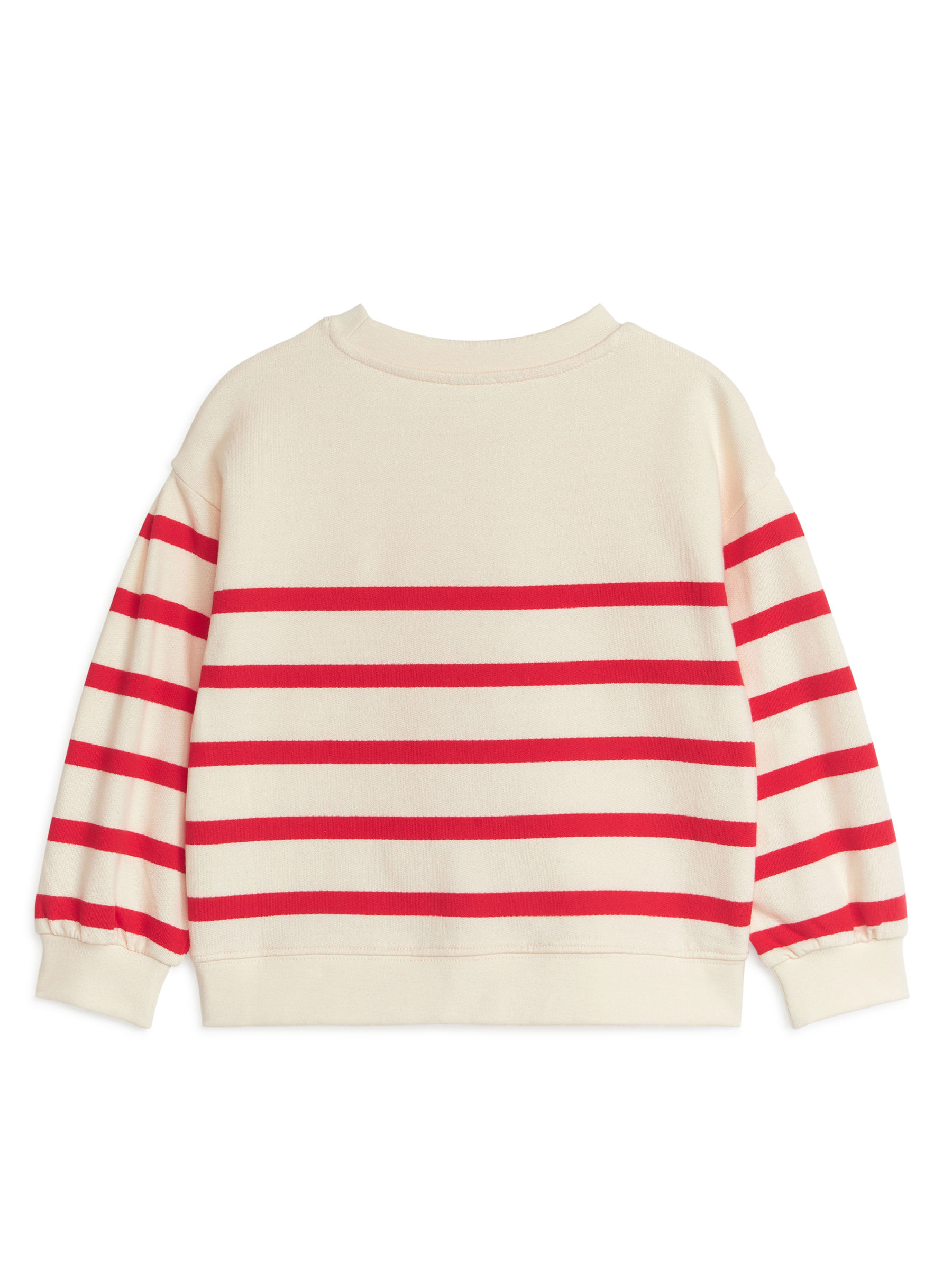Puff Sleeve Sweatshirt - White/Red - Oversized - Children - StillMedia/DescriptiveStillLife - 2