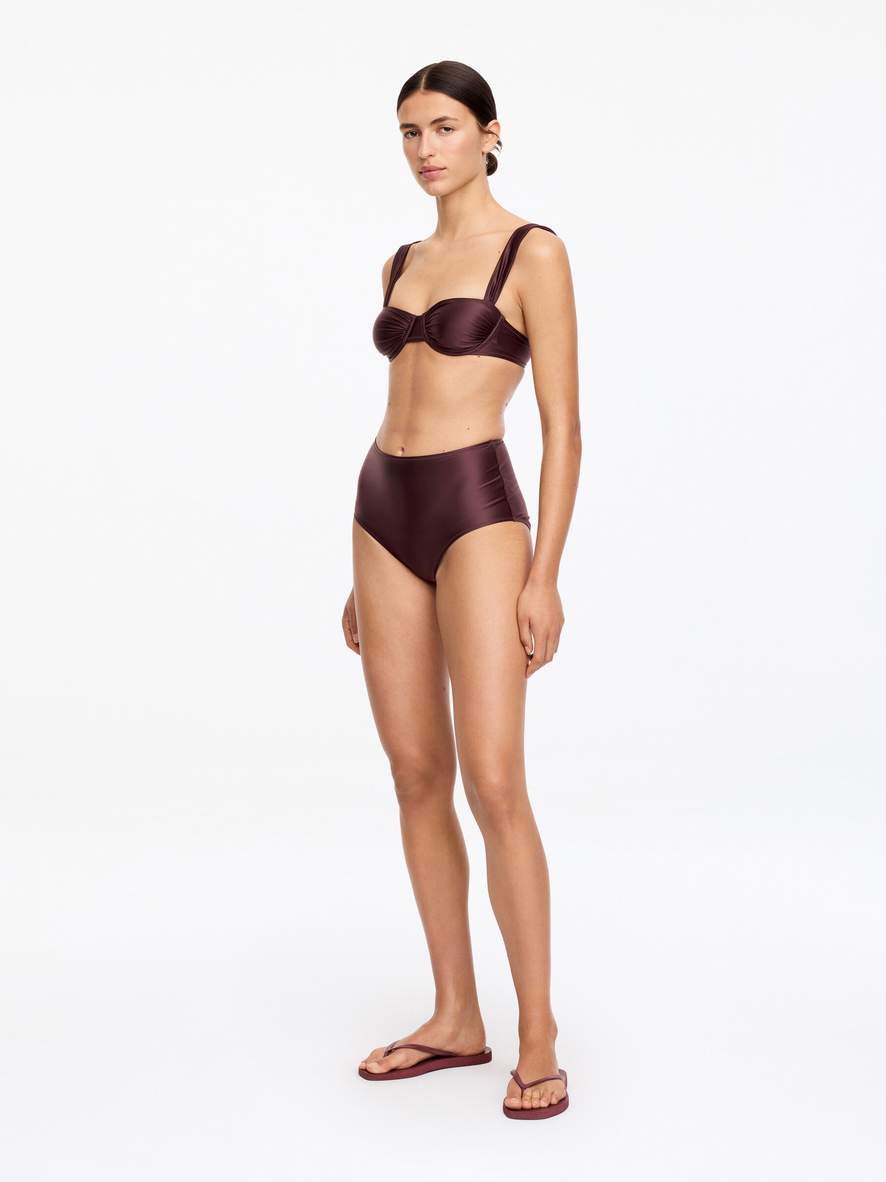 Top de bikini brillante - Rojo oscuro - Women - StillMedia/Lookbook - 3